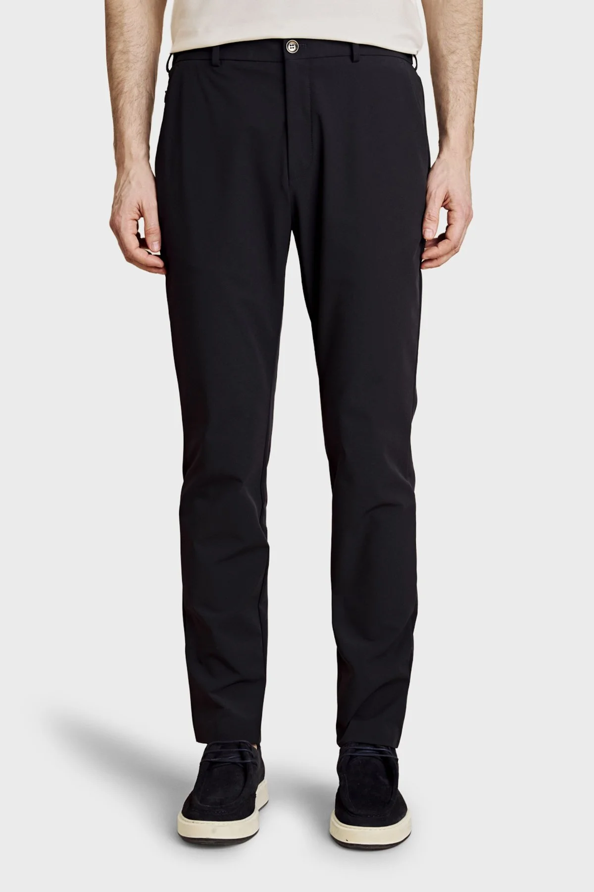 Brooks Brothers Slim Fit Normal Bel Dar Paça Jogger Erkek Pantolon BBSS26MPT011137 Lacivert - 1