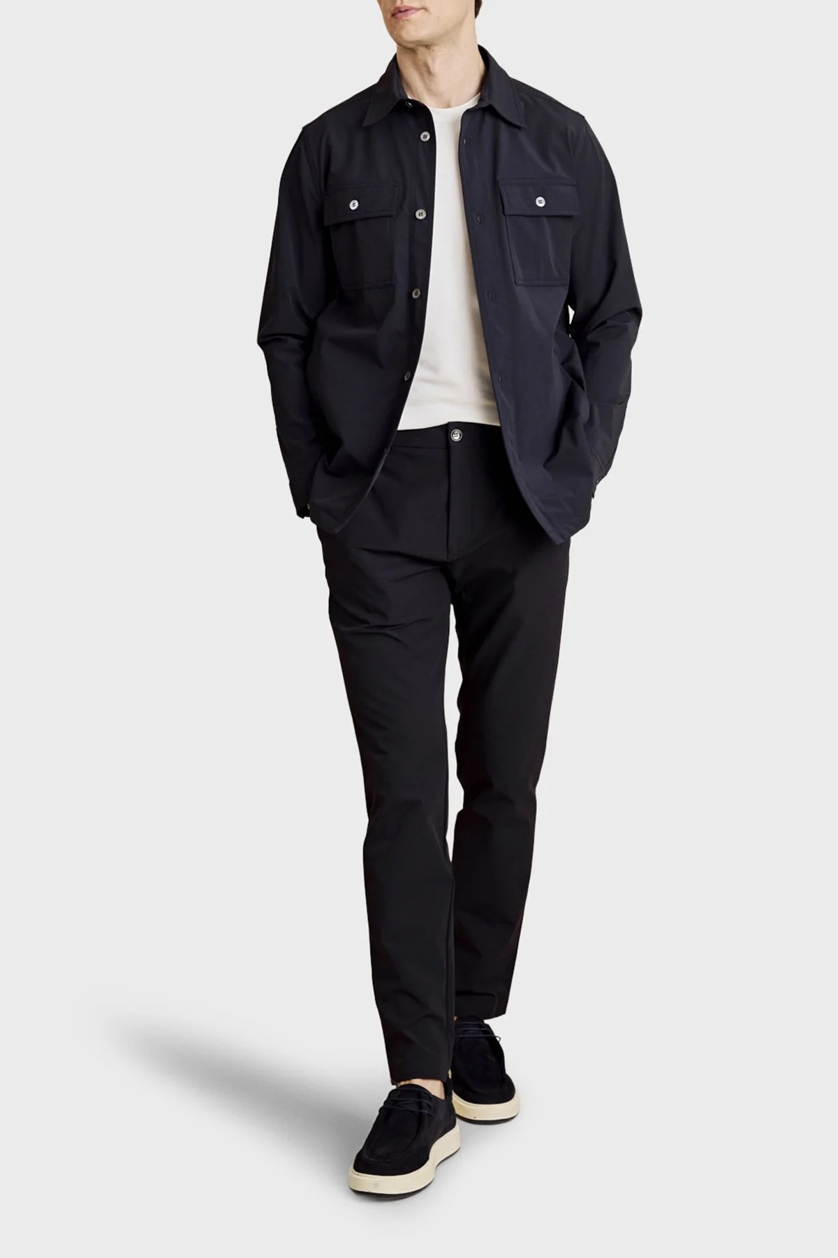 Brooks Brothers Slim Fit Normal Bel Dar Paça Jogger Erkek Pantolon BBSS26MPT011137 Lacivert - 4