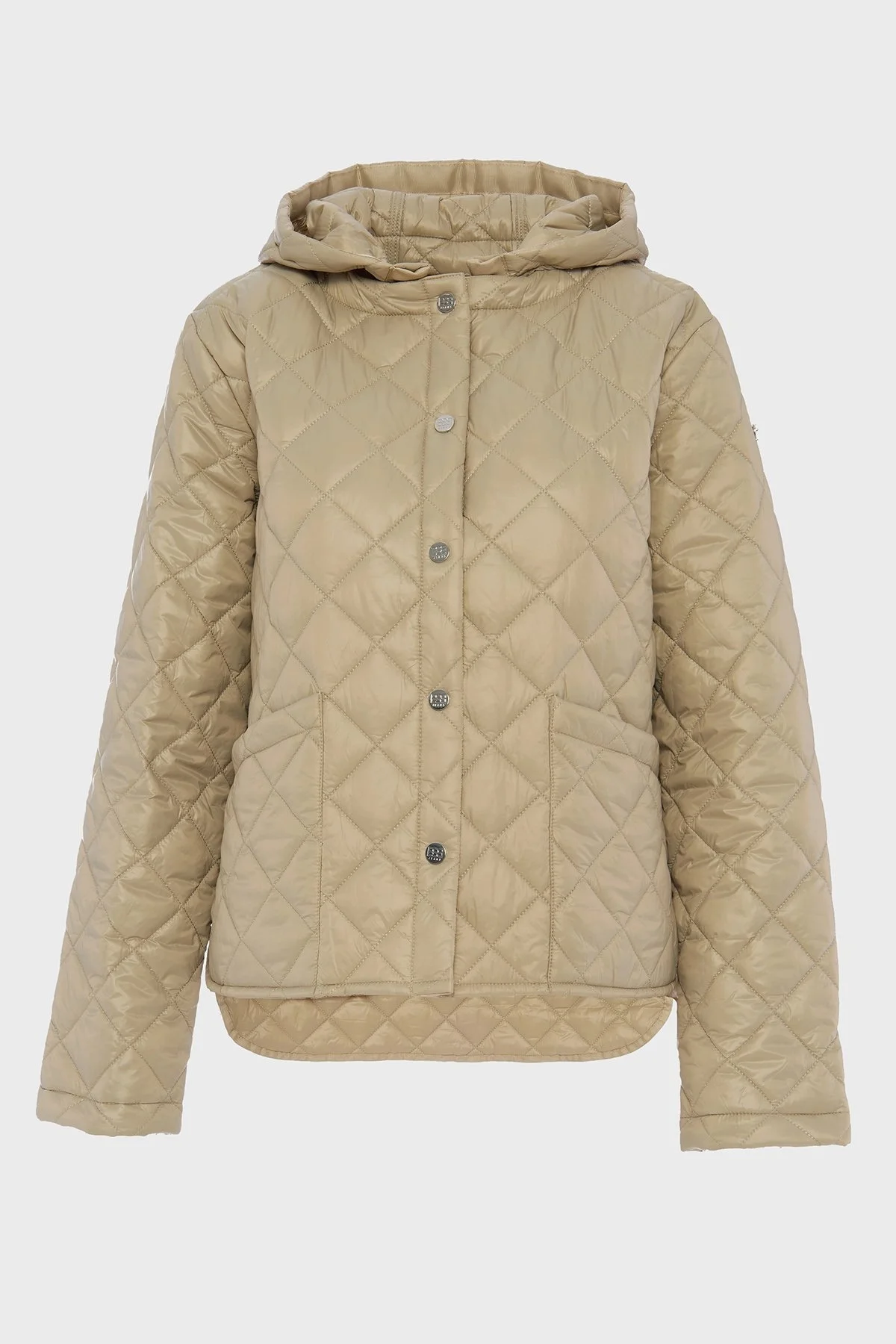 BSB Kapitoneli Çıkarılabilir Kapüşonlu Regular Fit Çıtçıt Düğmeli Bayan Ceket 053-217002.131 BEJ - 7