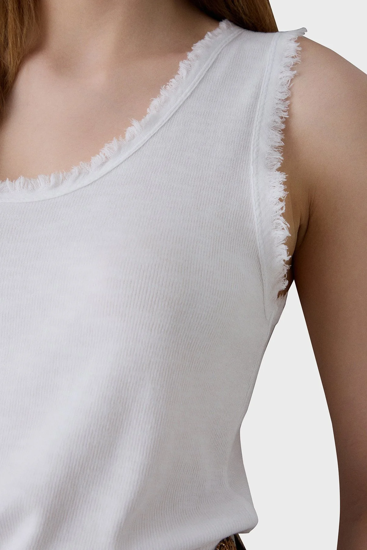 BSB Pamuk Karışımlı Regular Fit Yuvarlak Yaka Basic Kadın Top 053-210131.002 BEYAZ - 5