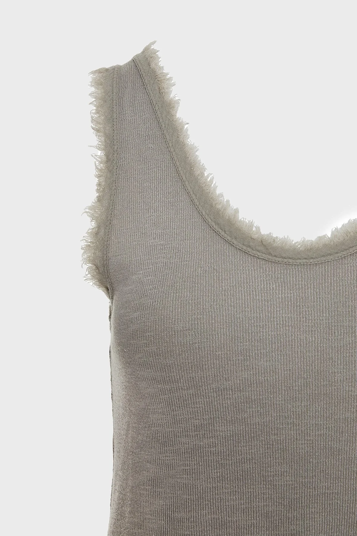 BSB Pamuk Karışımlı Regular Fit Yuvarlak Yaka Basic Bayan Top 053-210131.131 BEJ - 6