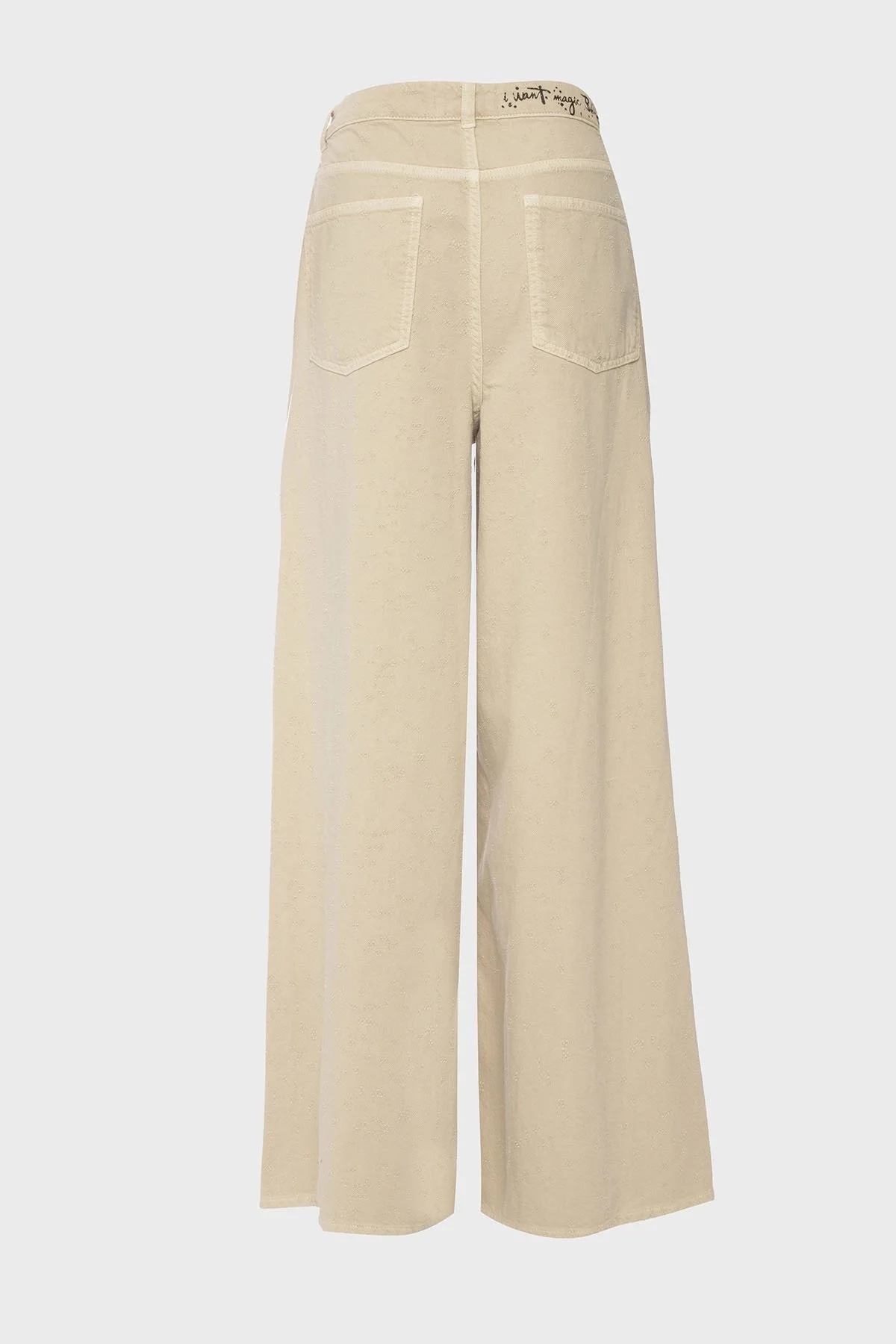 BSB Pamuklu Wide Leg Yüksek Bel Geniş Paça Palazzo Bayan Pantolon 053-212800.103 BEJ - 7