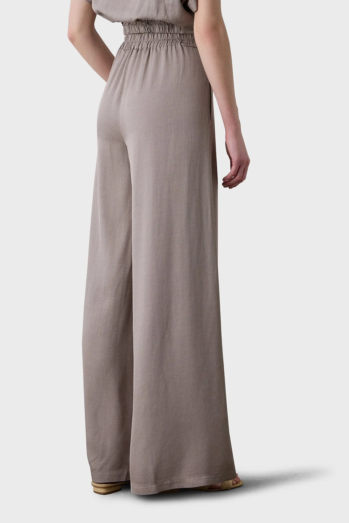 BSB Wide Leg Yüksek Bel Geniş Paça Pileli Bayan Pantolon 053-212020.131 BEJ - 2