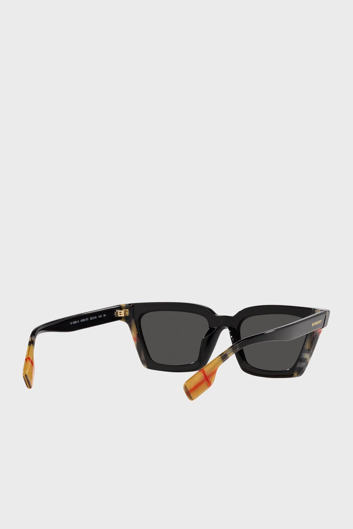 Burberry Desen Detaylı Güneş Bayan Gözlük 0BE4392U 405587 52 Siyah - 4