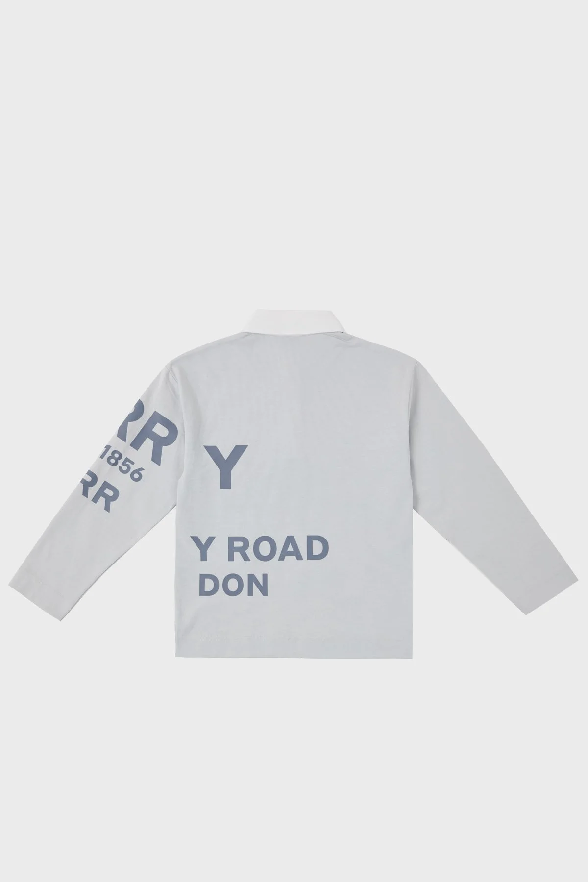 Burberry Pamuklu Çocuk Polo Yaka Sweat 8047547 STERLING GREY GRİ - 7