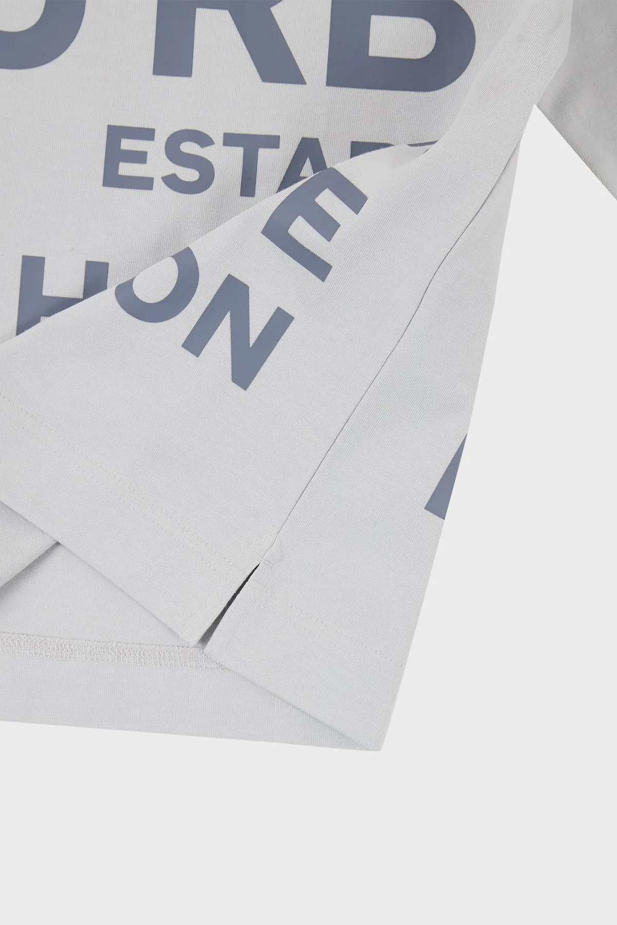 Burberry Pamuklu Çocuk Polo Yaka Sweat 8047547 STERLING GREY GRİ - 8