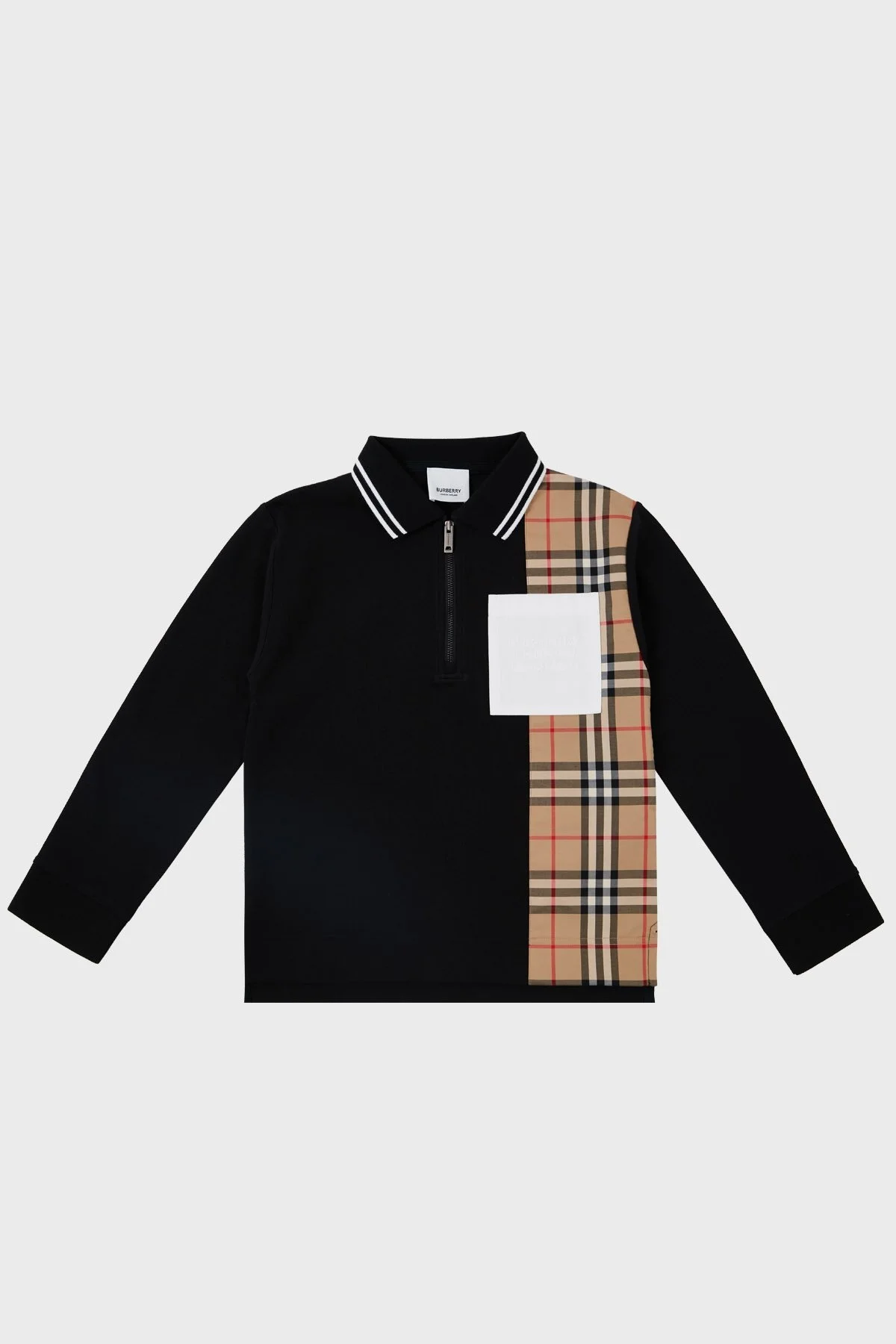 Burberry Pamuklu Çocuk Polo Yaka Sweat 8048255 BLACK SİYAH - 1