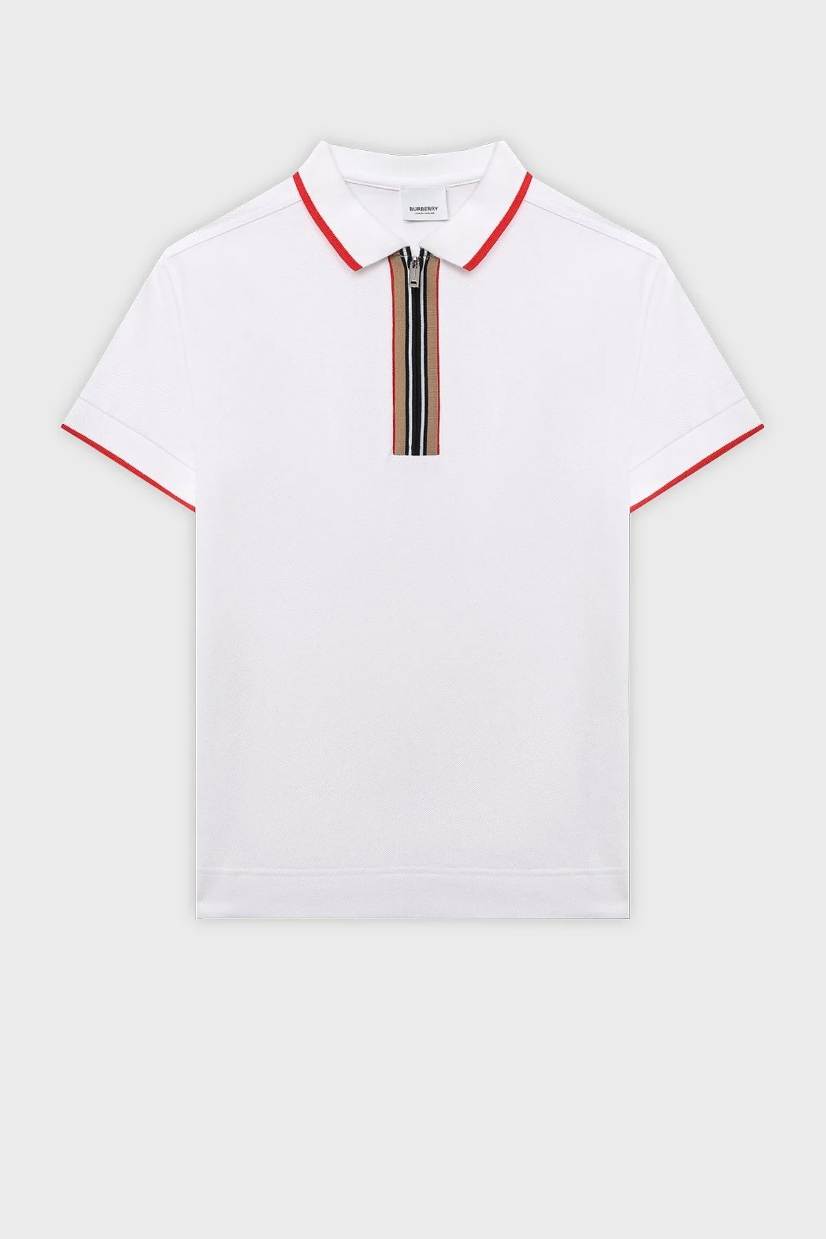 Burberry Pamuklu Çocuk Polo Yaka T shirt Polo Yaka T Shirt 8047658 WHITE BEYAZ - 1