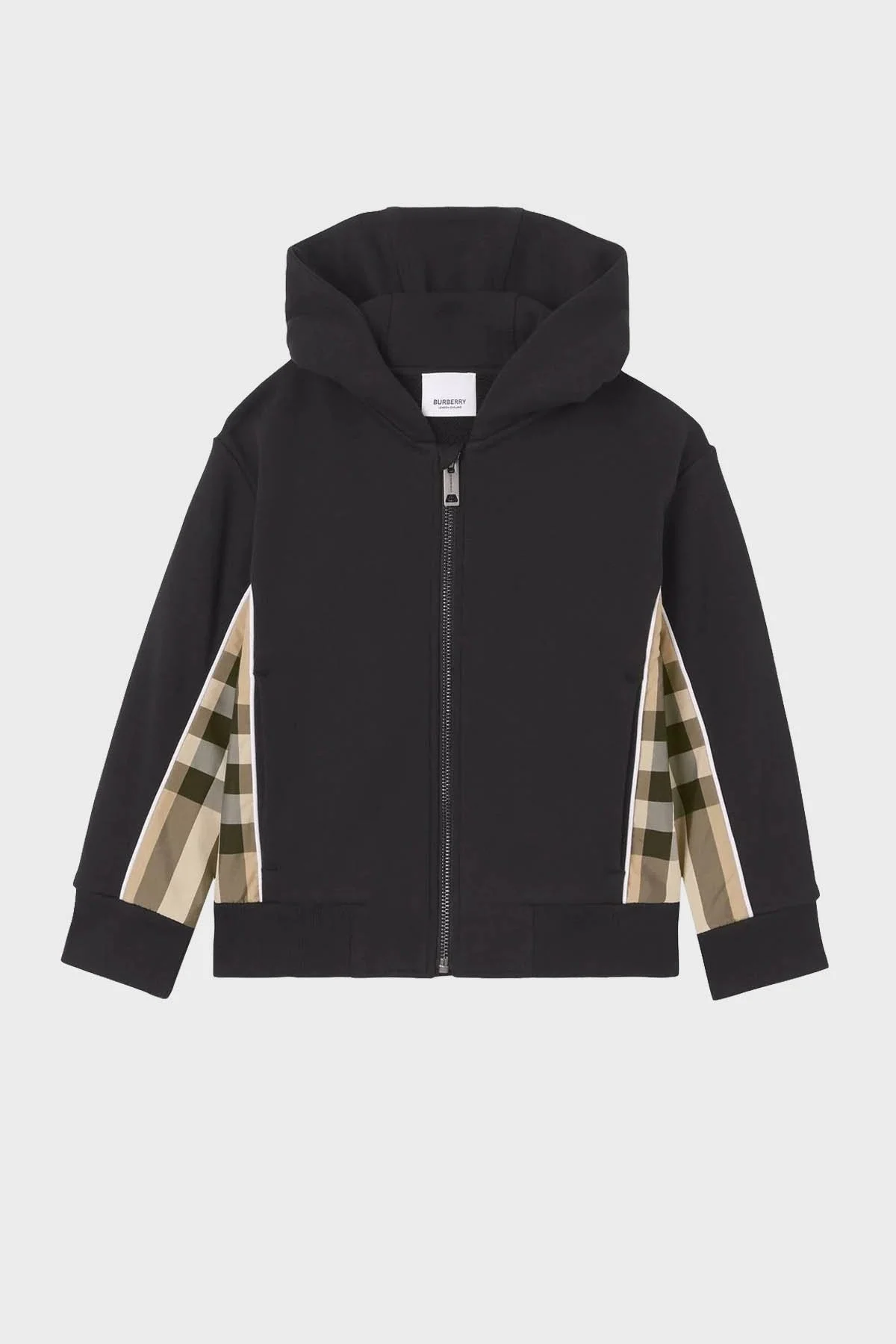 Burberry Pamuklu Fermuarlı Kapüşonlu Çocuk Sweat 8047427 BLACK SİYAH - 3