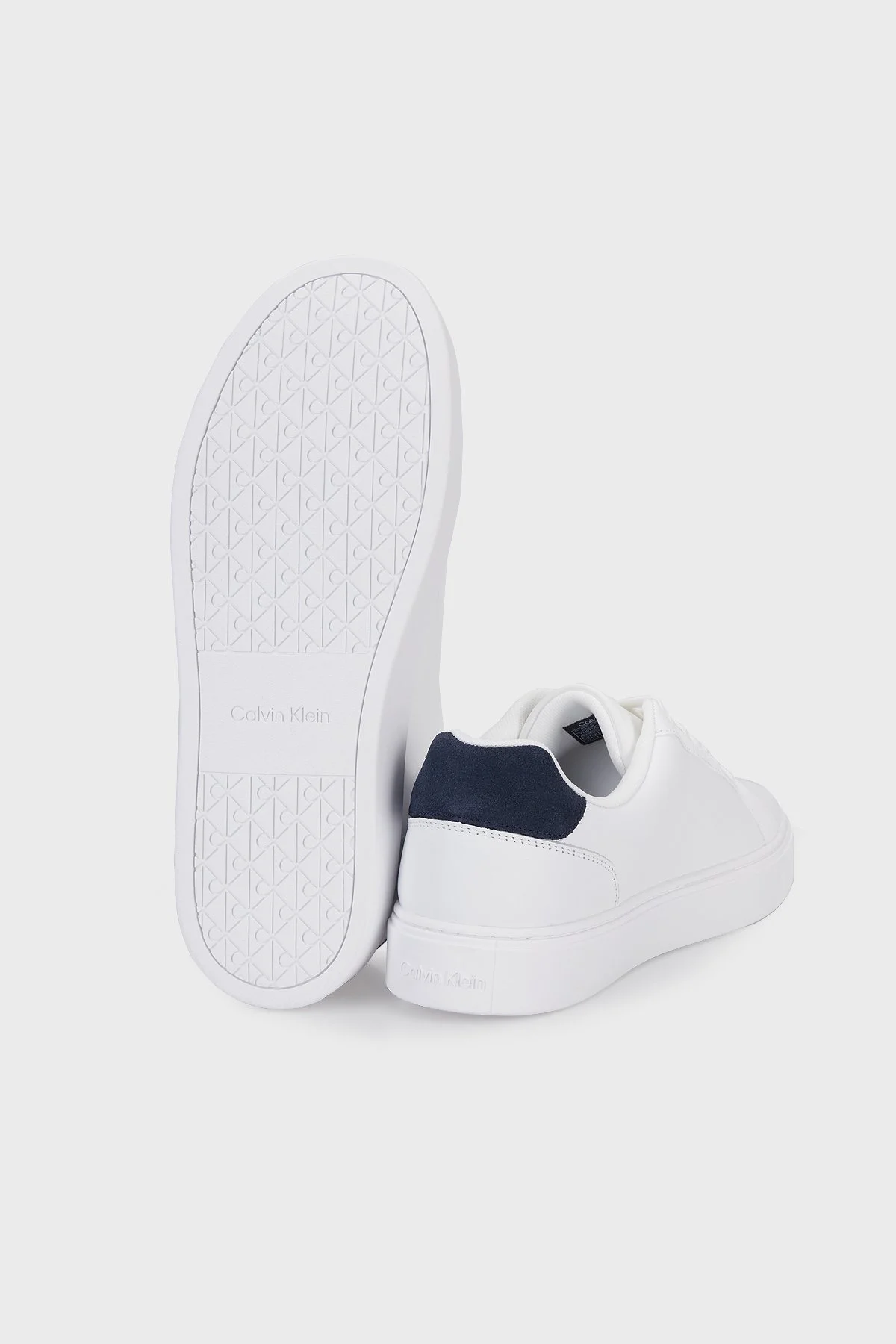Calvin Klein % 100 Deri Logolu Sneaker YM0YM0143502Y Erkek Ayakkabı YM0YM01435 02Y Beyaz - 4