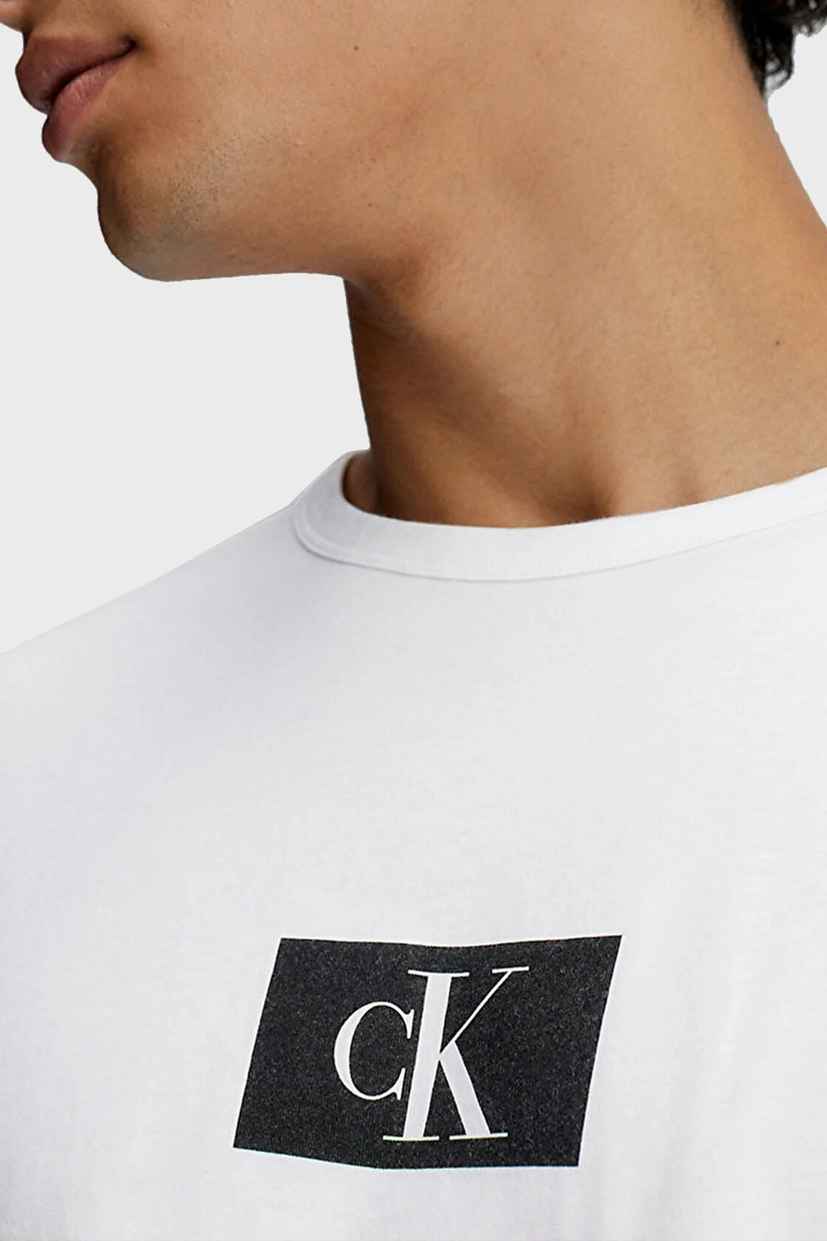 Calvin Klein % 100 Organik Pamuk Regular Fit 000NM2399E100 Erkek T Shirt 000NM2399E 100 BEYAZ - 8
