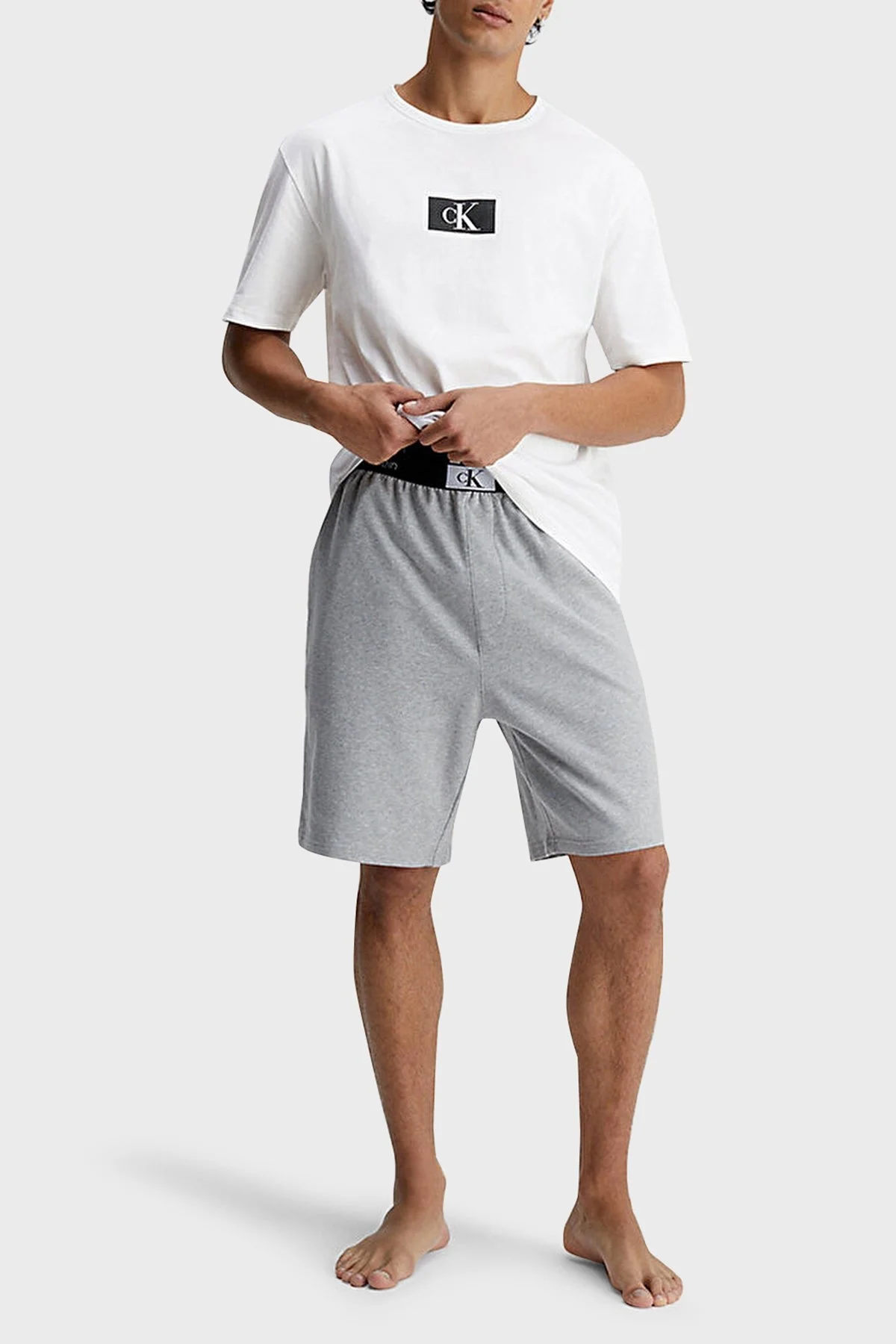 Calvin Klein % 100 Organik Pamuk Regular Fit 000NM2399E100 Erkek T Shirt 000NM2399E 100 BEYAZ - 9