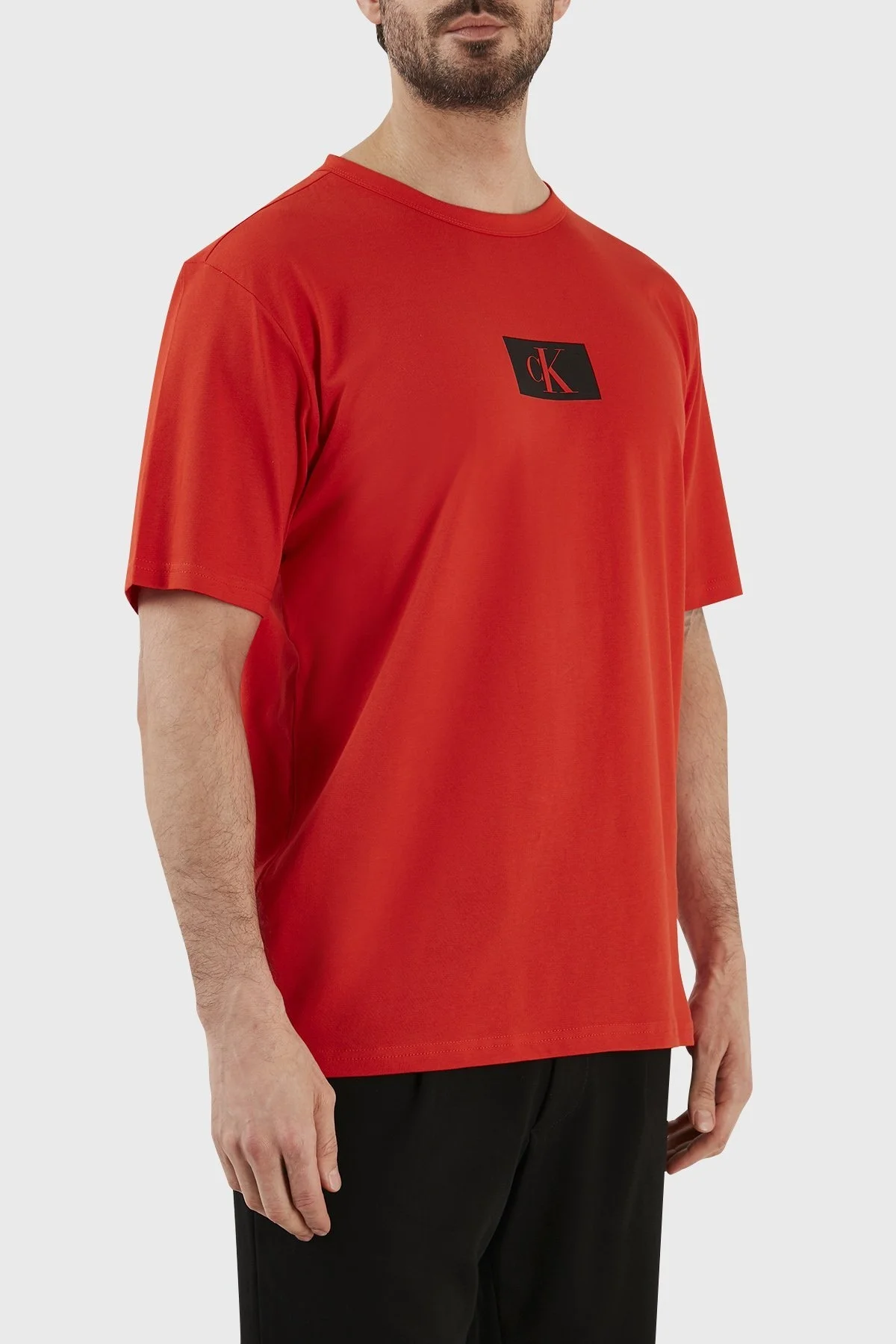 Calvin Klein % 100 Organik Pamuk Regular Fit 000NM2399EXNZ Erkek T Shirt 000NM2399E XNZ KIRMIZI - 2