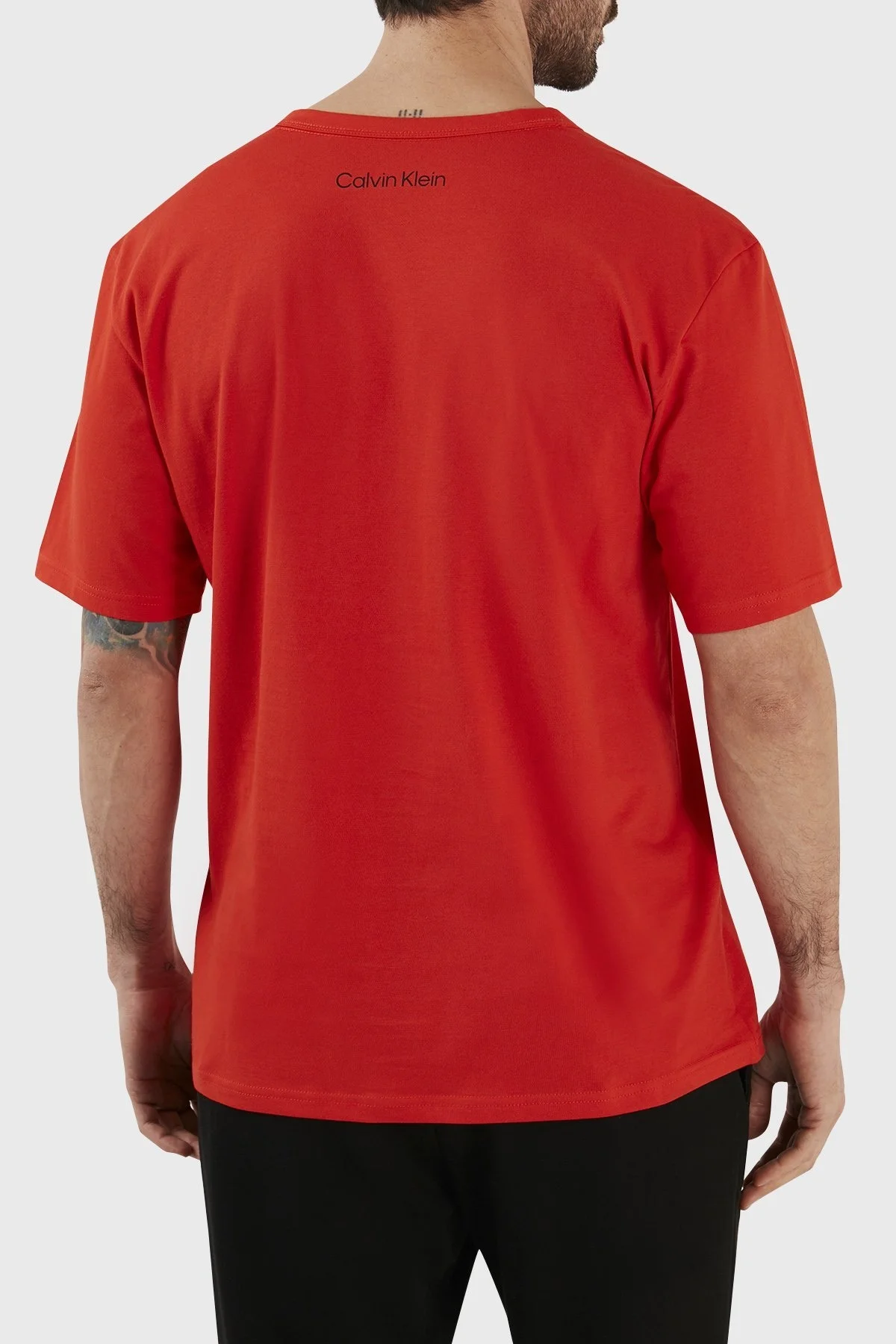 Calvin Klein % 100 Organik Pamuk Regular Fit 000NM2399EXNZ Erkek T Shirt 000NM2399E XNZ KIRMIZI - 6