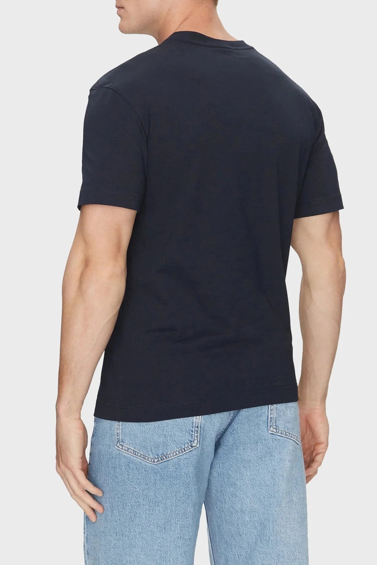 Calvin Klein % 100 Pamuk Comfort Fit Bisiklet Yaka K10K112749CEF Erkek T Shirt K10K112749 CEF LACİVERT - 7