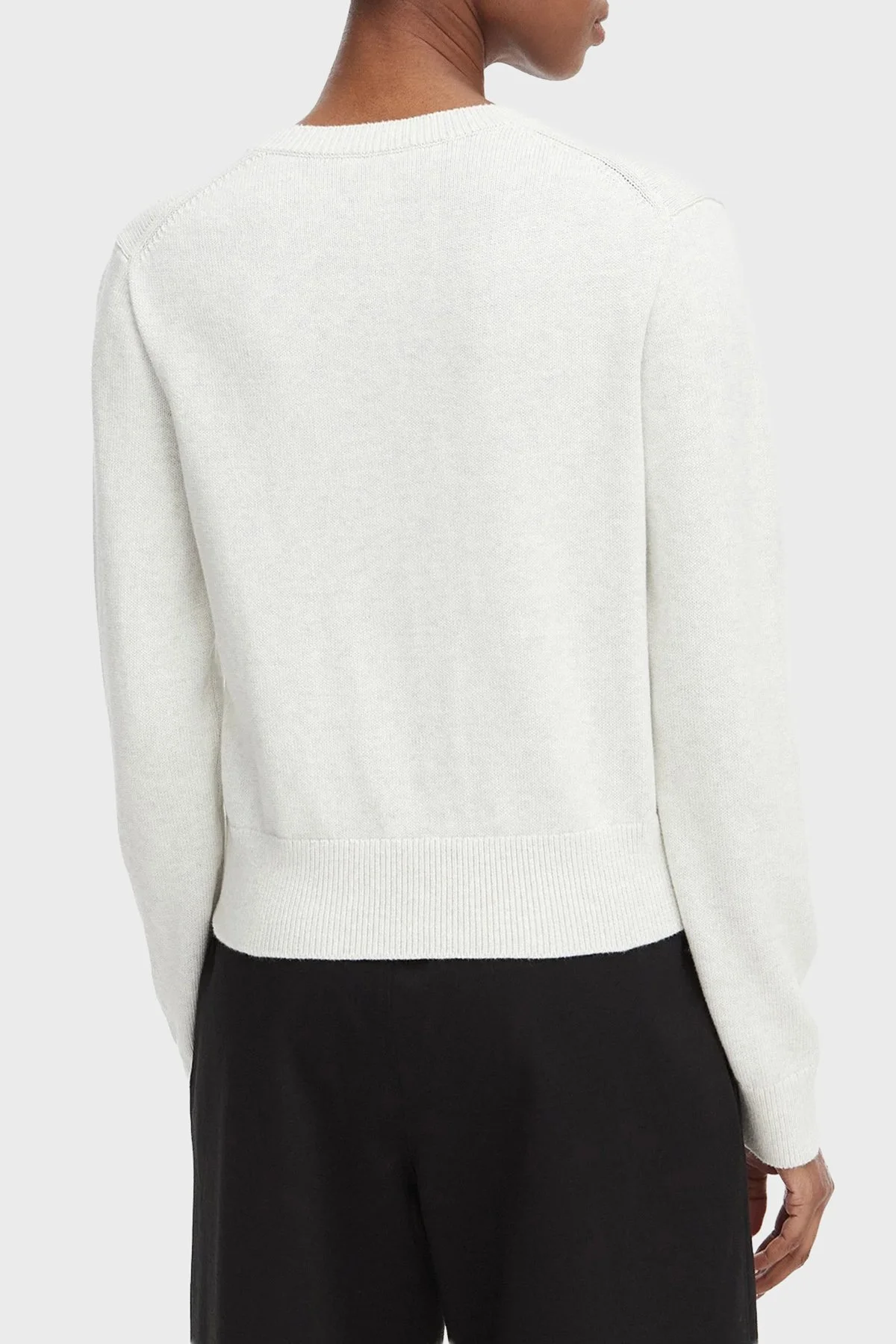 Calvin Klein % 100 Pamuk Logo Monogramlı LV047G322GP74 Kadın Sweat LV047G322G P74 AÇIK GRİ MELANJ - 3