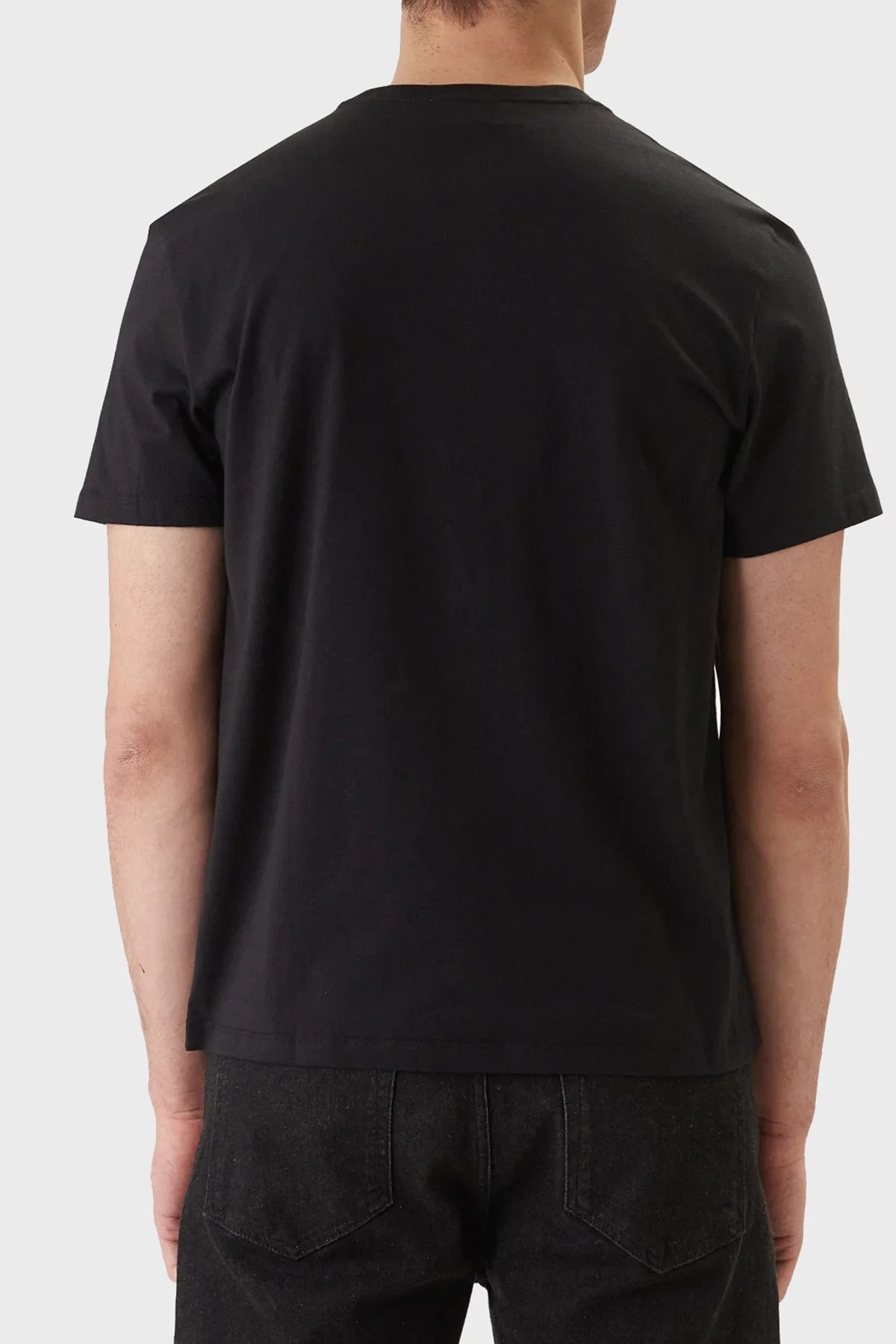 Calvin Klein % 100 Pamuk Logolu Bisiklet Yaka Erkek T Shirt LV04RF278G UB1 SİYAH - 3