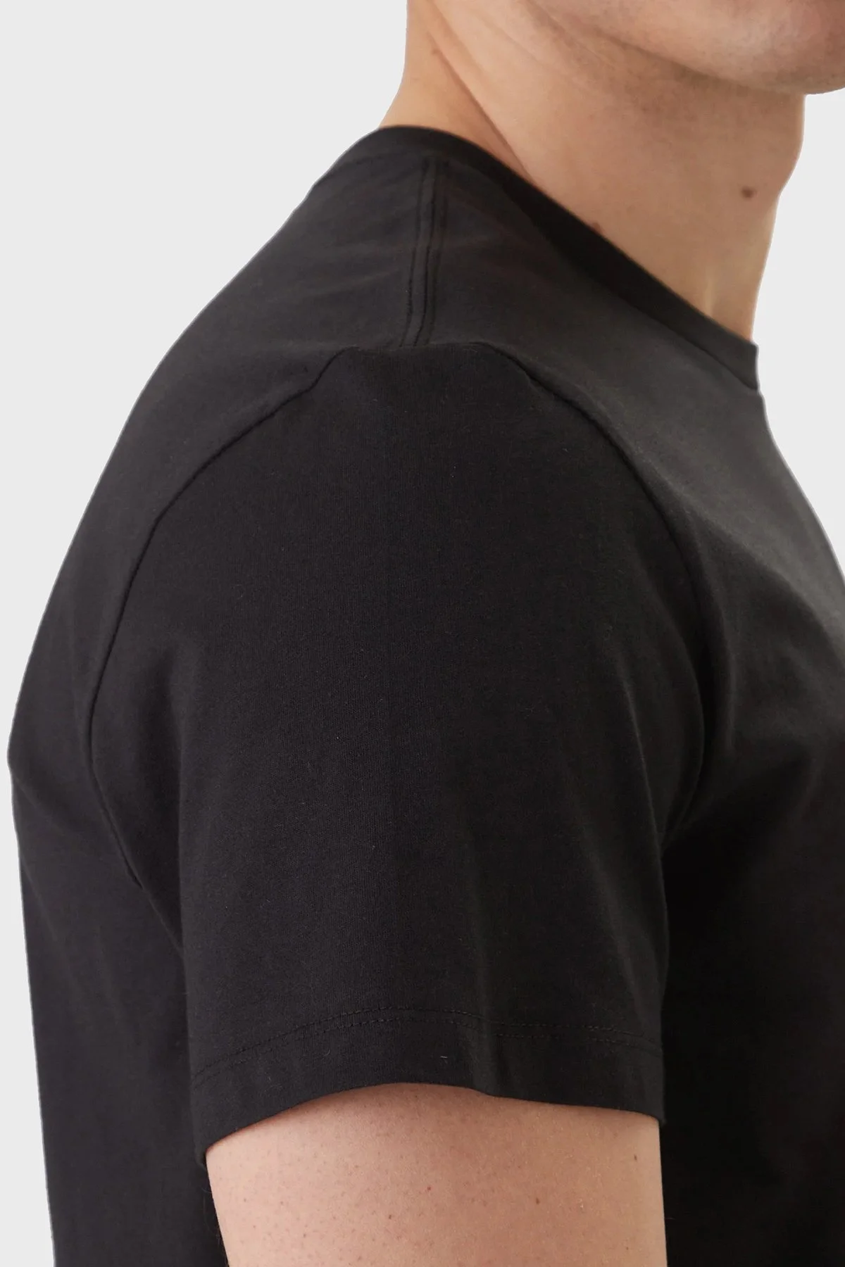 Calvin Klein % 100 Pamuk Logolu Bisiklet Yaka Erkek T Shirt LV04RF278G UB1 SİYAH - 5