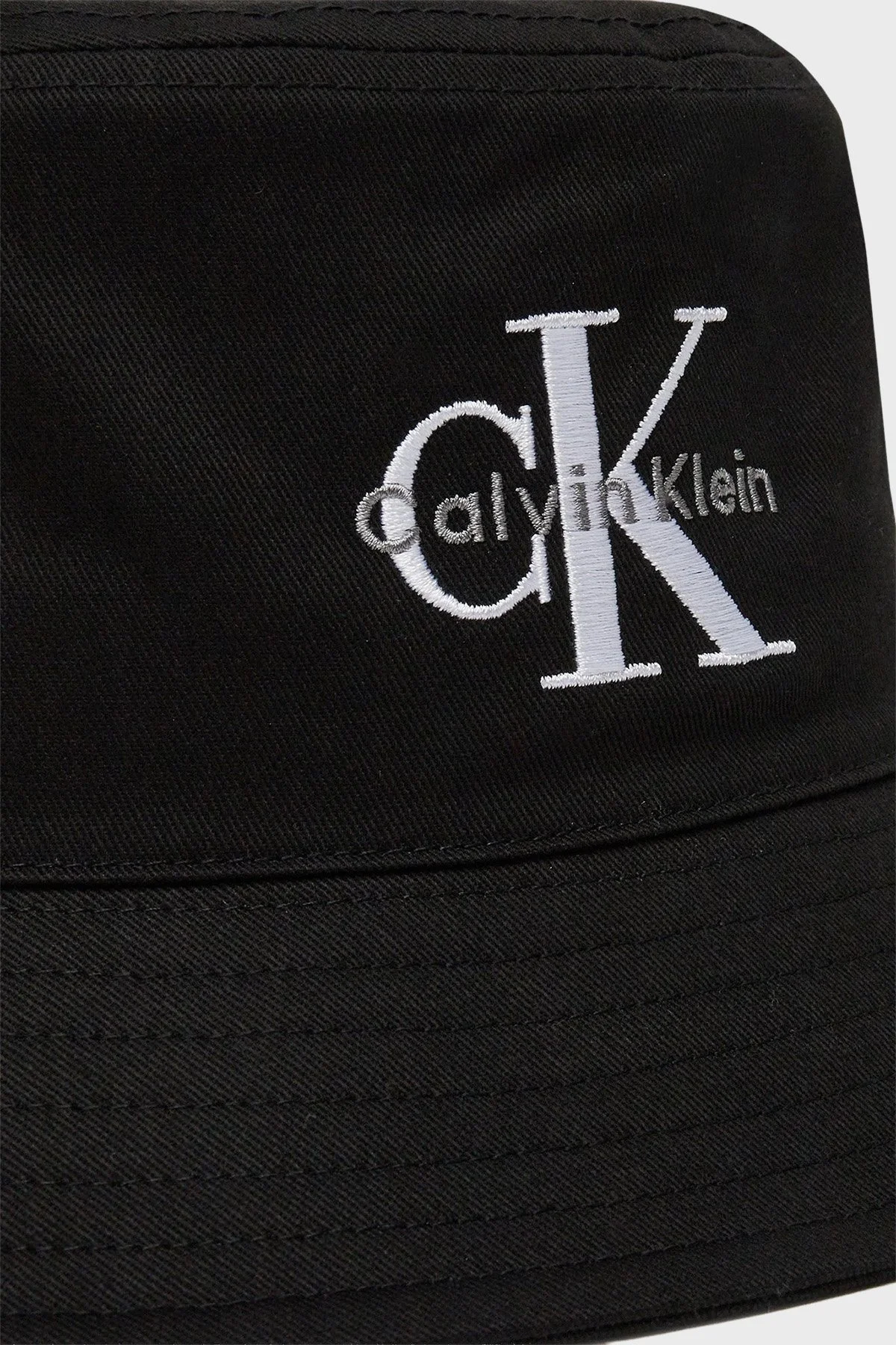 Calvin Klein % 100 Pamuk Logolu Bucket LV04K5017GUB1 Bayan Şapka LV04K5017G UB1 SİYAH - 3