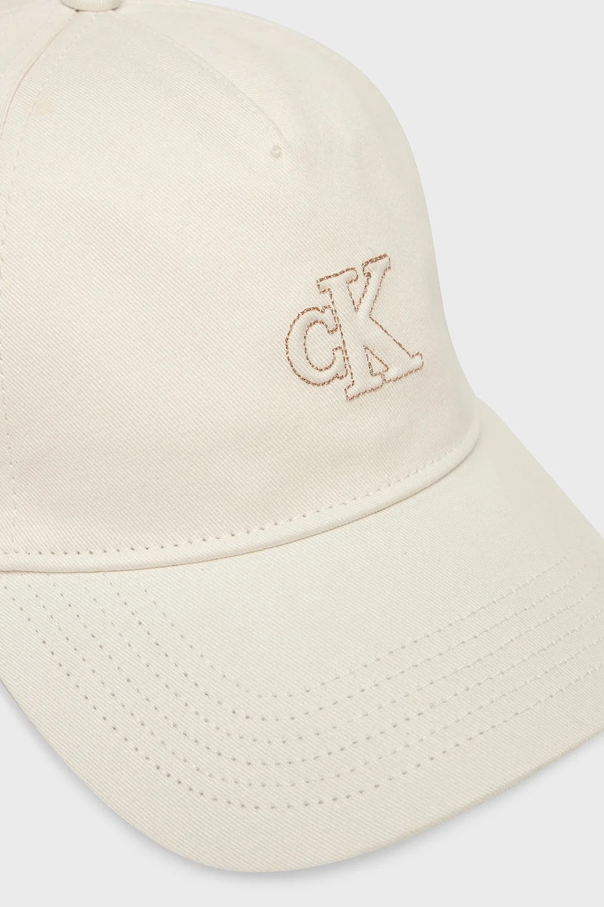 Calvin Klein % 100 Pamuk Logolu LV04F5044GYBH Bayan Şapka LV04F5044G YBH BEYAZ - 3