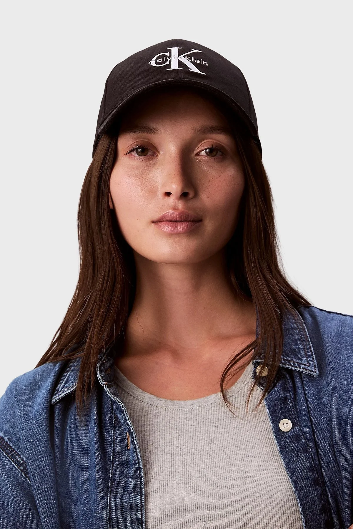 Calvin Klein % 100 Pamuk Logolu LV04K5026GUB1 Bayan Şapka LV04K5026G UB1 SİYAH - 2