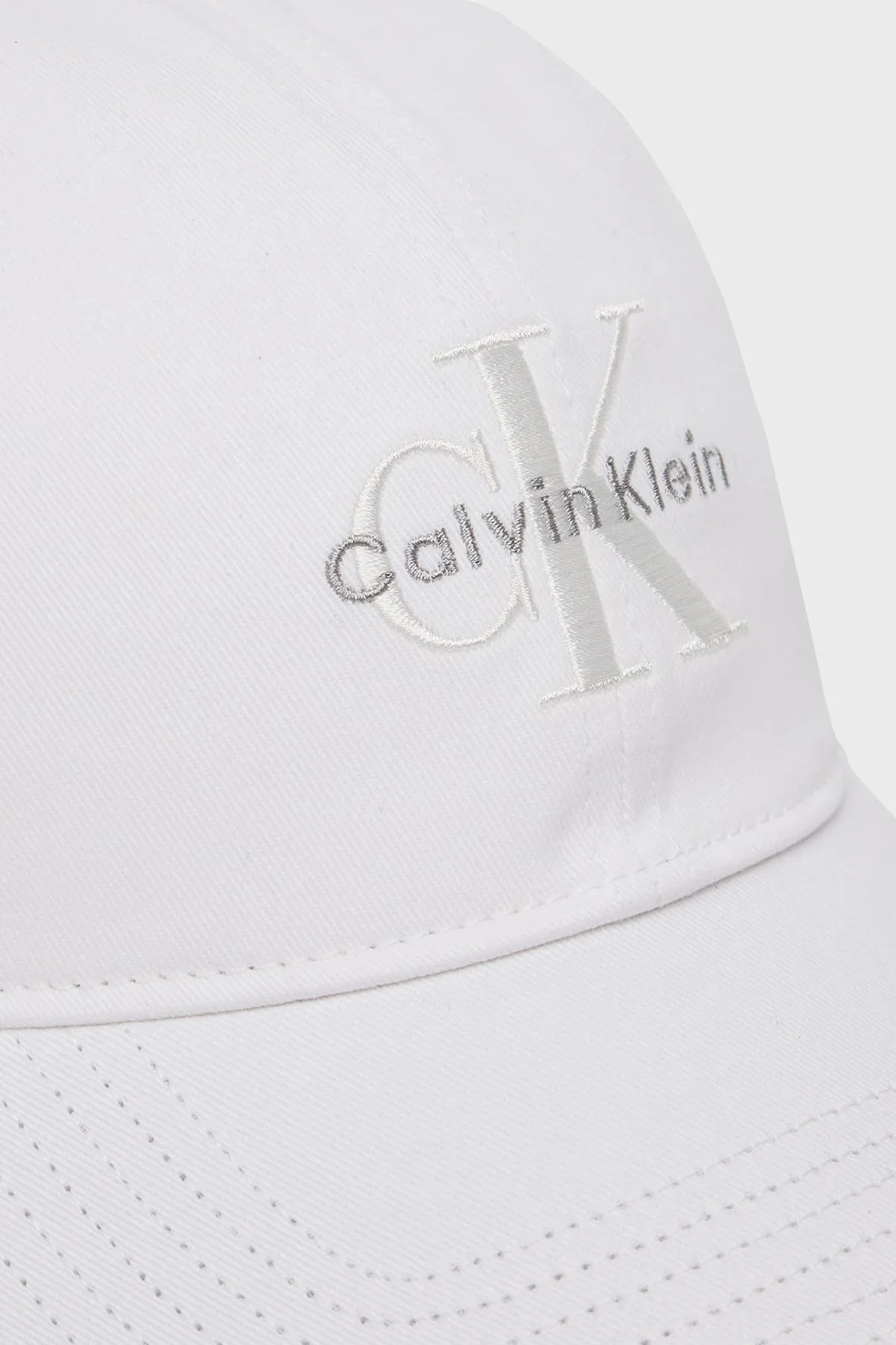 Calvin Klein % 100 Pamuk Logolu LV04K5026GYAA Bayan Şapka LV04K5026G YAA BEYAZ - 3