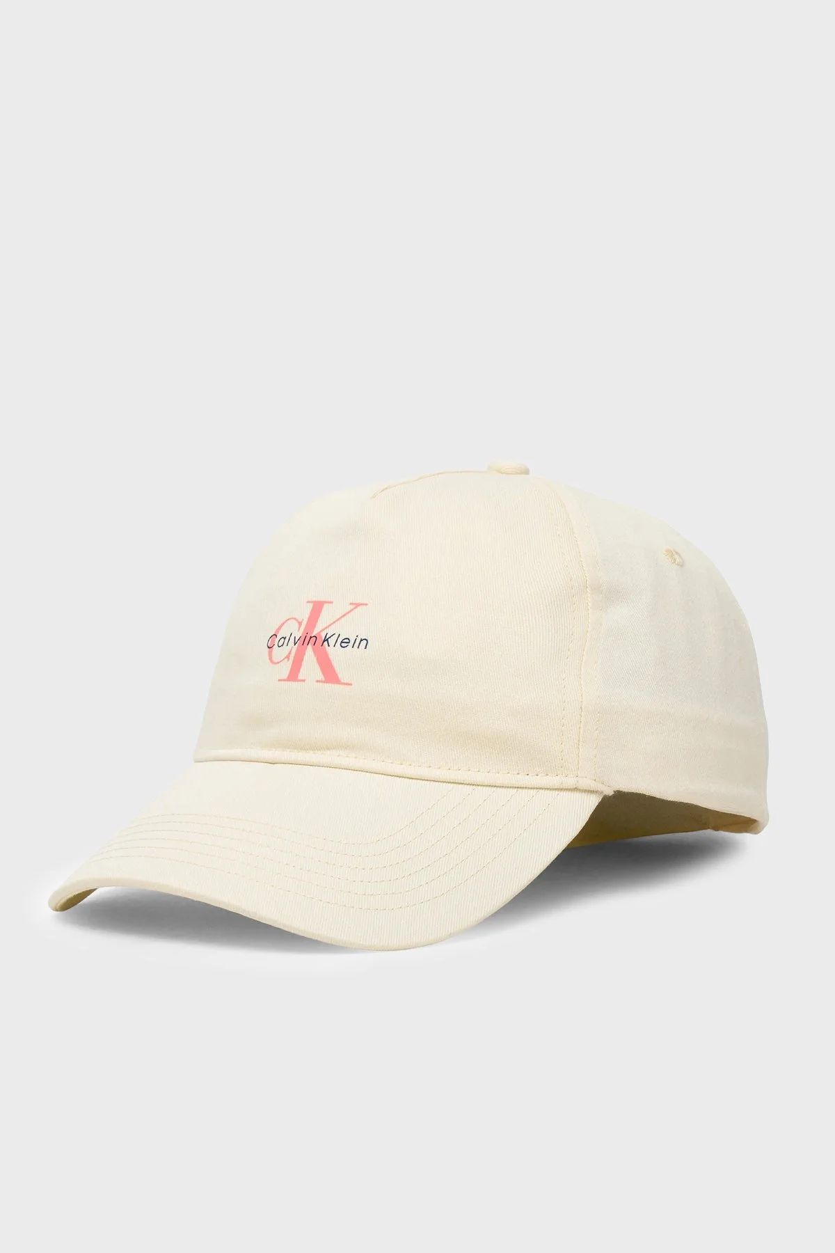 Calvin Klein % 100 Pamuk Logolu LV04K5027GF7J Kadın Şapka LV04K5027G F7J EKRU - 1