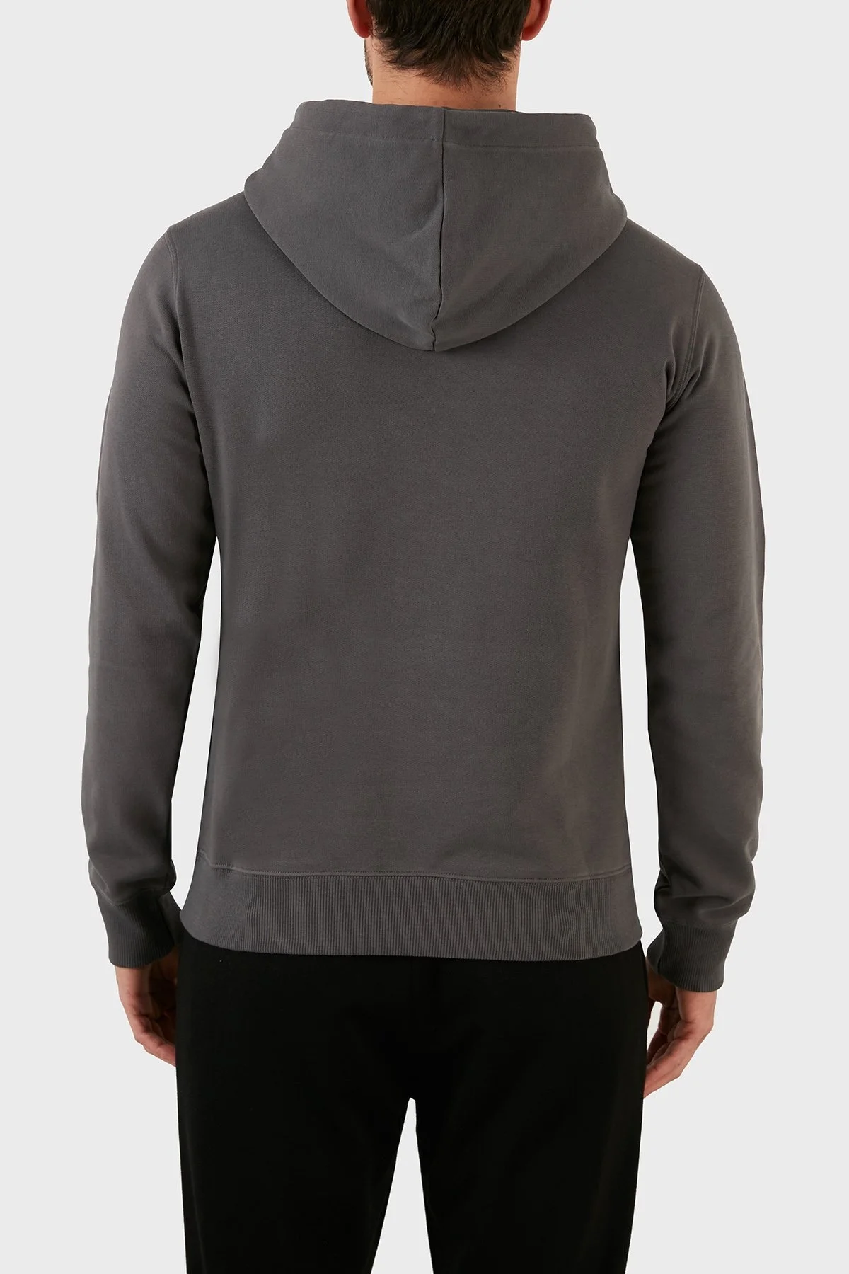 Calvin Klein % 100 Pamuk Logolu Regular Fit Kapüşonlu Kanguru Cepli Erkek Sweat J30J320805 PRC FÜME - 5