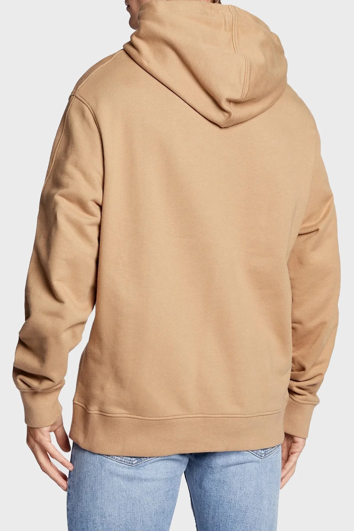 Calvin Klein % 100 Pamuk Logolu Relaxed Fit Kapüşonlu Erkek Sweat J30J320604 GV7 KAHVE - 3