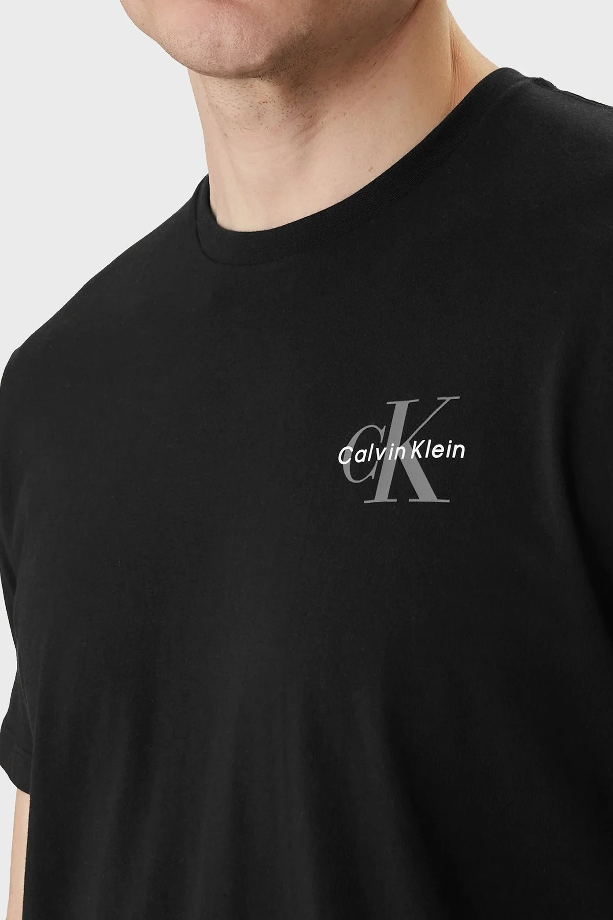 Calvin Klein % 100 Pamuk Regular Fit Bisiklet Yaka 2 Pack LV04RF279G3GE Erkek T Shirt LV04RF279G 3GE SİYAH-BEYAZ - 6