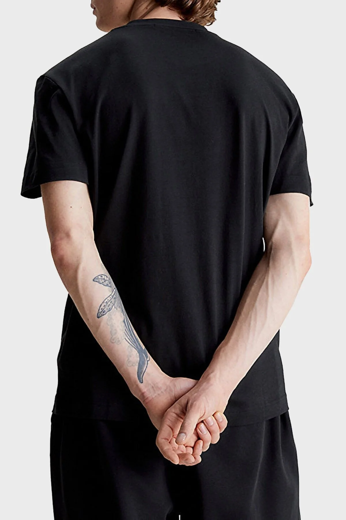 Calvin Klein % 100 Pamuk Regular Fit Bisiklet Yaka Erkek T Shirt J30J323253 BEH SİYAH - 4