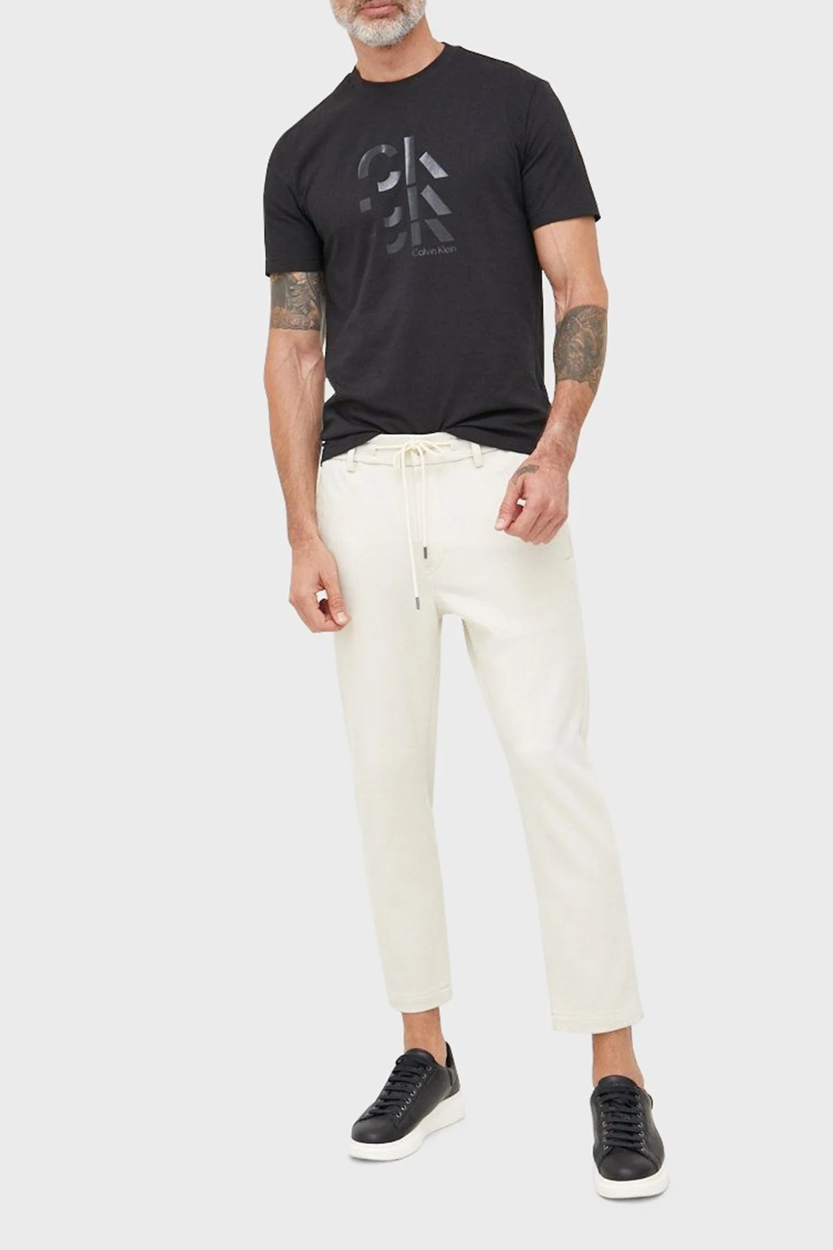 Calvin Klein % 100 Pamuk Regular Fit Bisiklet Yaka Erkek T Shirt K10K109800 BEH SİYAH - 3