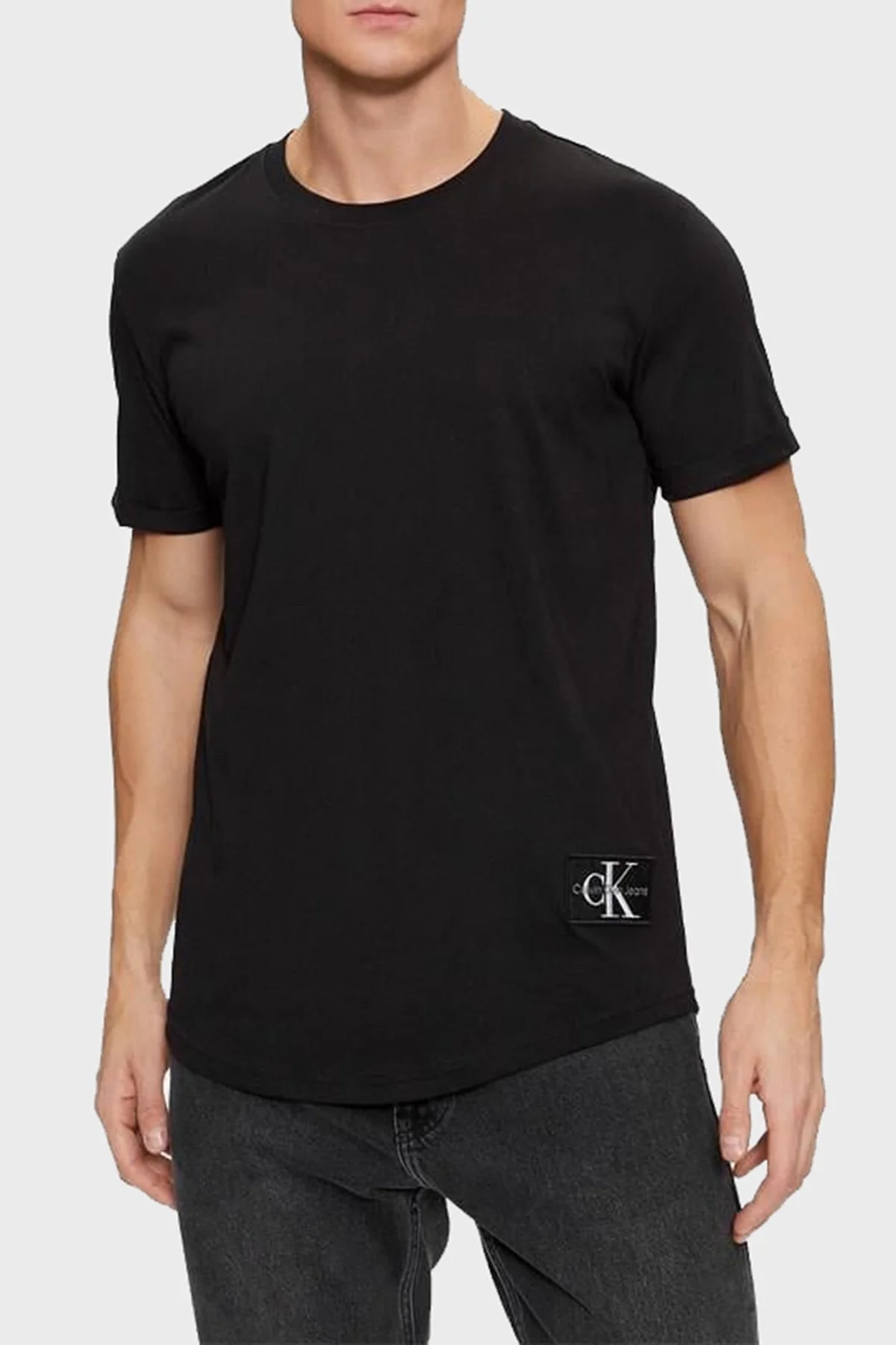 Calvin Klein % 100 Pamuk Regular Fit Bisiklet Yaka J30J323482BEH Erkek T Shirt J30J323482 BEH SİYAH - 6