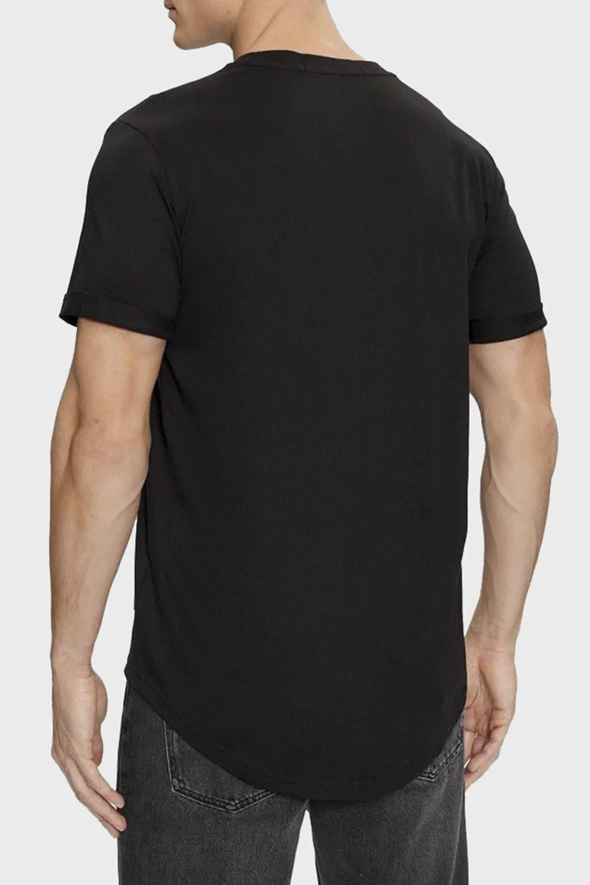 Calvin Klein % 100 Pamuk Regular Fit Bisiklet Yaka J30J323482BEH Erkek T Shirt J30J323482 BEH SİYAH - 8