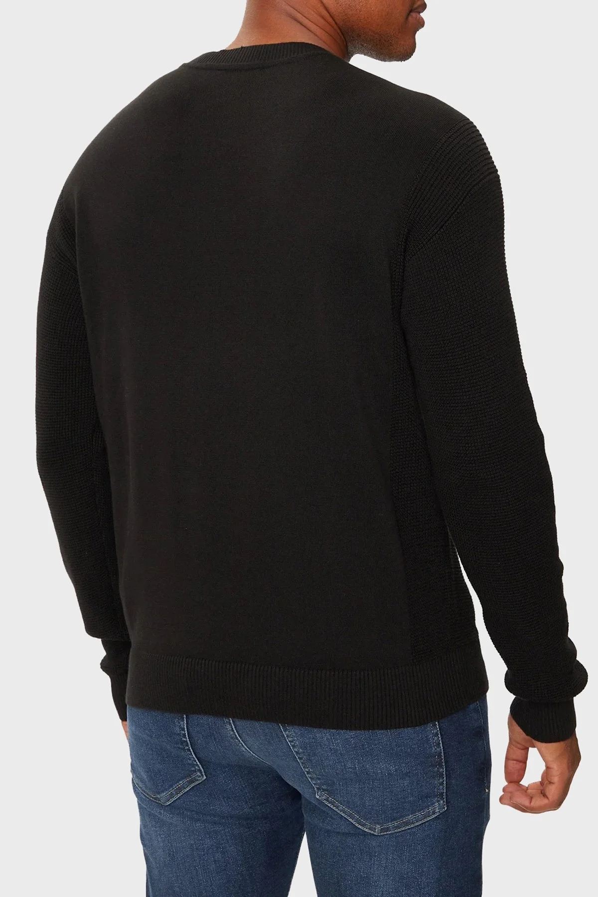 Calvin Klein % 100 Pamuk Regular Fit Bisiklet Yaka J30J3256710GM Erkek Kazak J30J325671 0GM SİYAH - 3