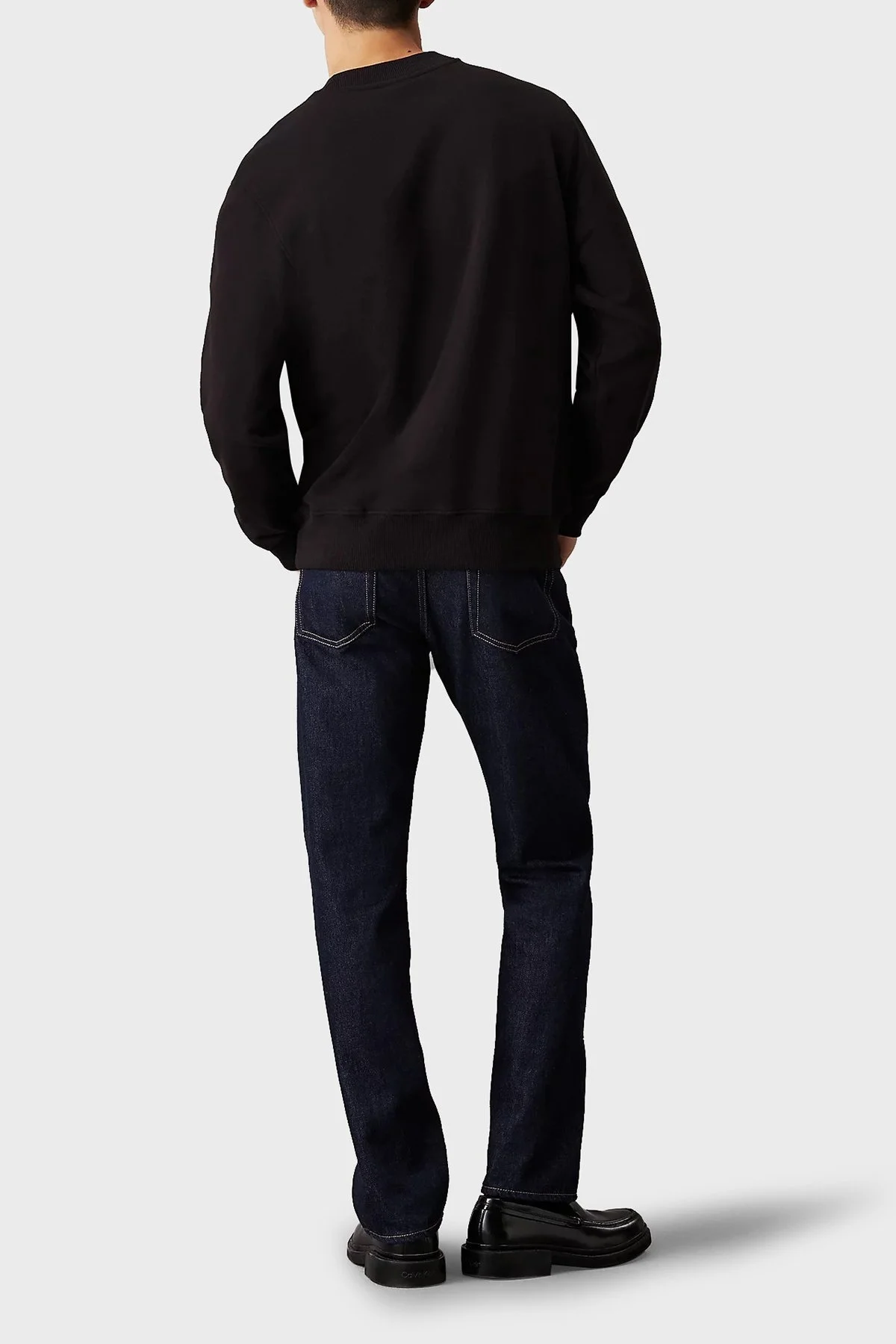 Calvin Klein % 100 Pamuk Regular Fit Bisiklet Yaka J30J326144BEH Erkek Sweat J30J326144 BEH SİYAH - 2