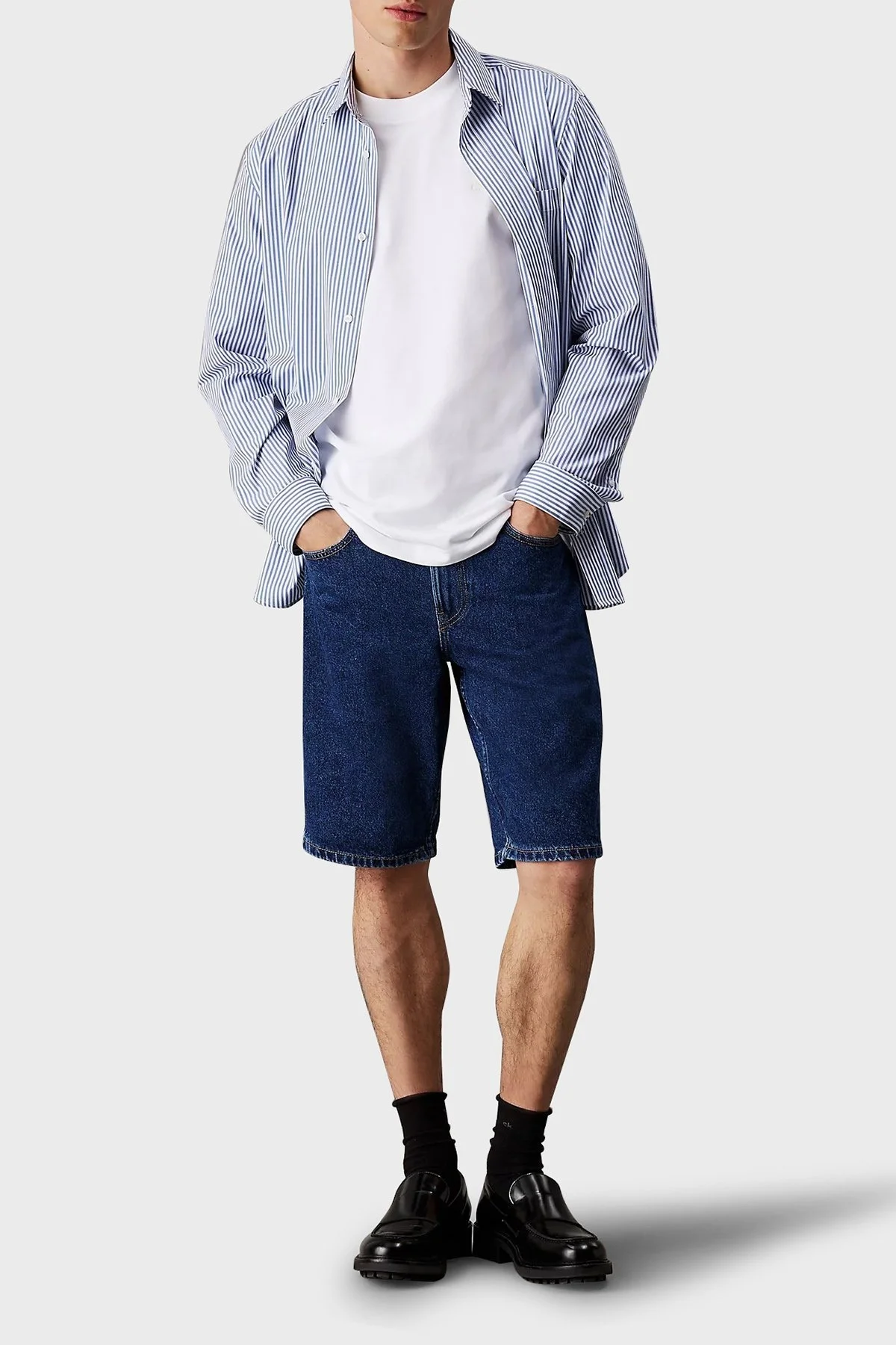 Calvin Klein % 100 Pamuk Regular Fit Bisiklet Yaka J30J326683YAF Erkek T Shirt J30J326683 YAF BEYAZ - 6