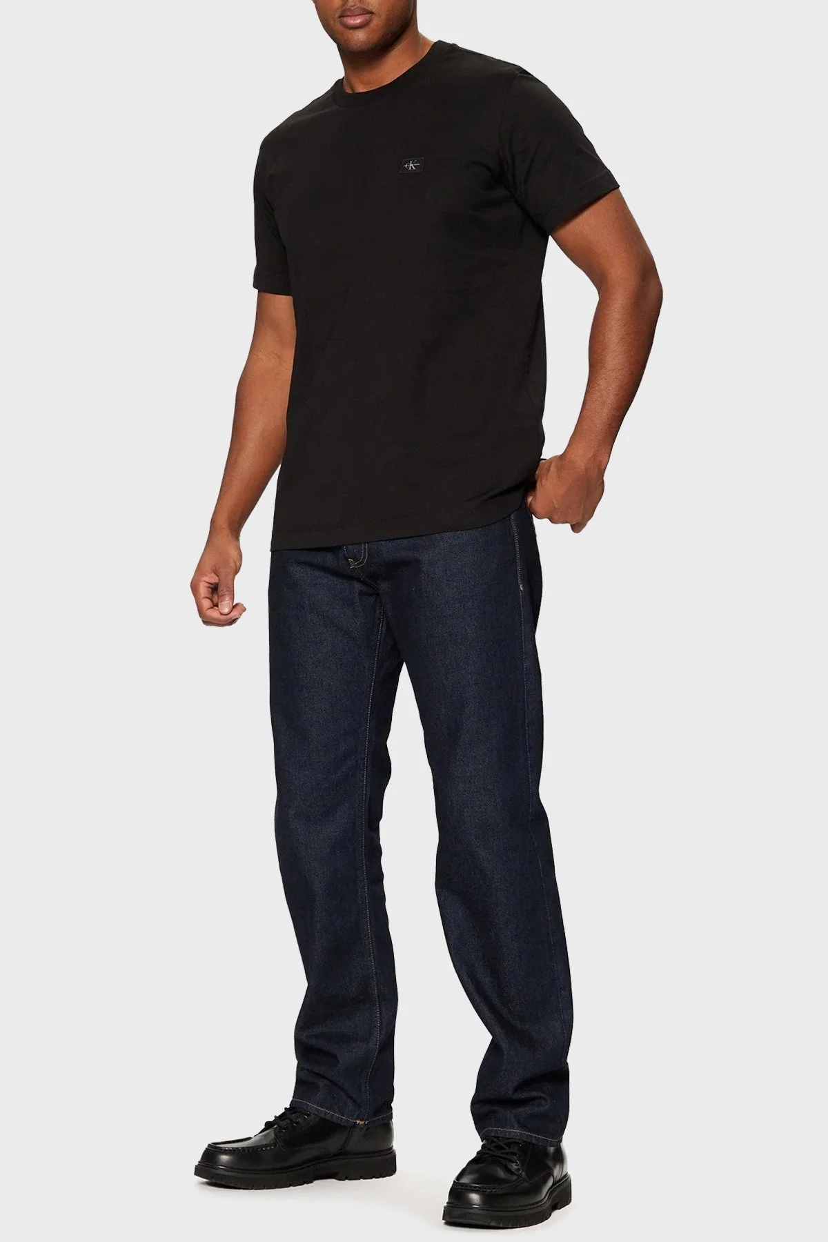 Calvin Klein % 100 Pamuk Regular Fit Bisiklet Yaka J30J327100BEH Erkek T Shirt J30J327100 BEH SİYAH - 7