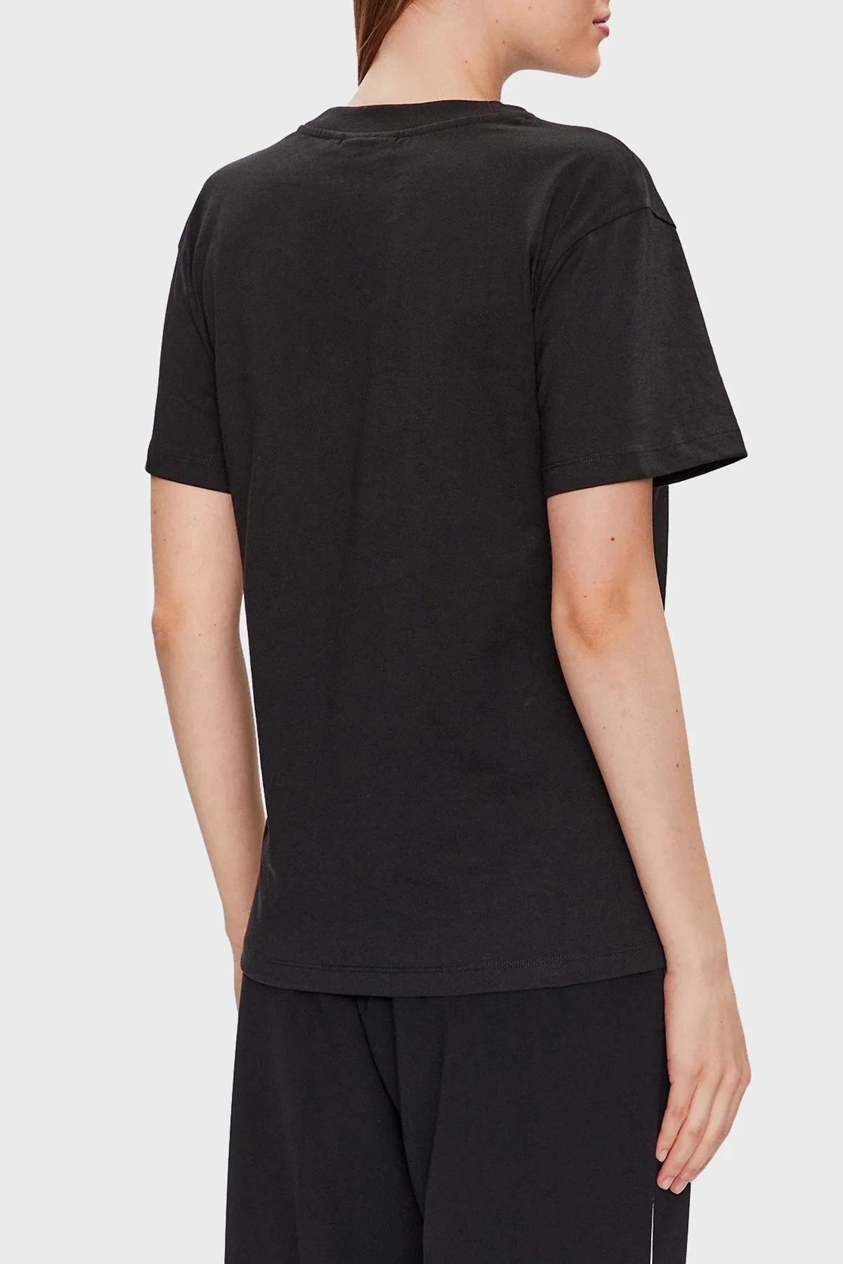 Calvin Klein % 100 Pamuk Regular Fit Bisiklet Yaka K20K205448BEH Bayan T Shirt K20K205448 BEH SİYAH - 8