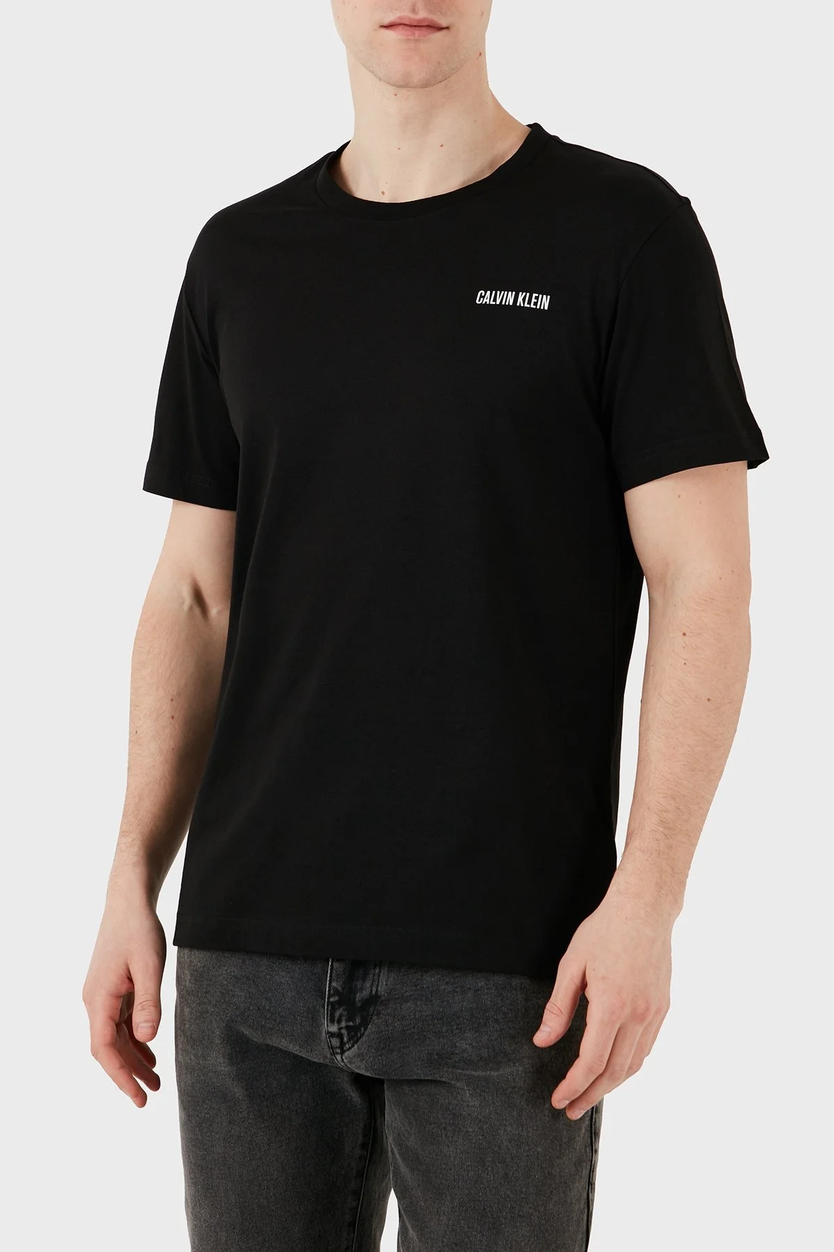 Calvin Klein % 100 Pamuk Regular Fit Bisiklet Yaka KM0KM01146BEH Erkek T Shirt KM0KM01146 BEH SİYAH - 6