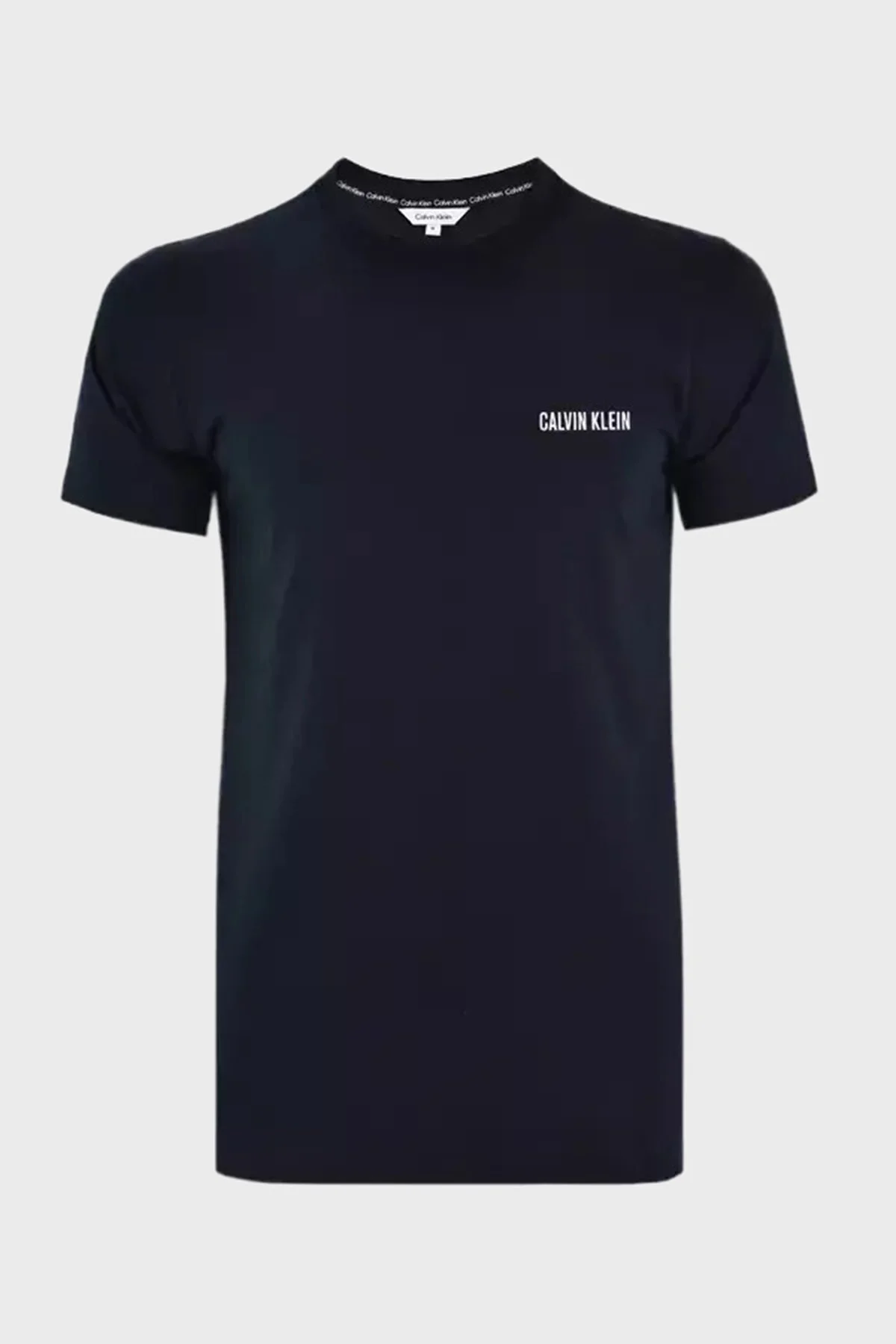 Calvin Klein % 100 Pamuk Regular Fit Bisiklet Yaka KM0KM01146CEF Erkek T Shirt KM0KM01146 CEF LACİVERT - 4