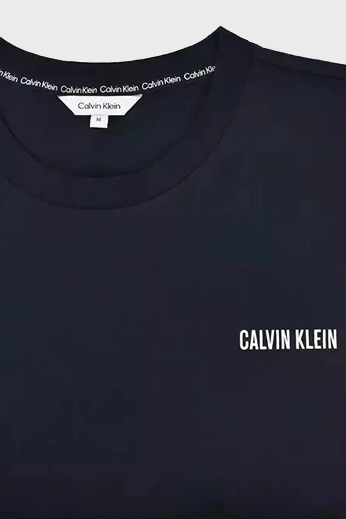 Calvin Klein % 100 Pamuk Regular Fit Bisiklet Yaka KM0KM01146CEF Erkek T Shirt KM0KM01146 CEF LACİVERT - 6