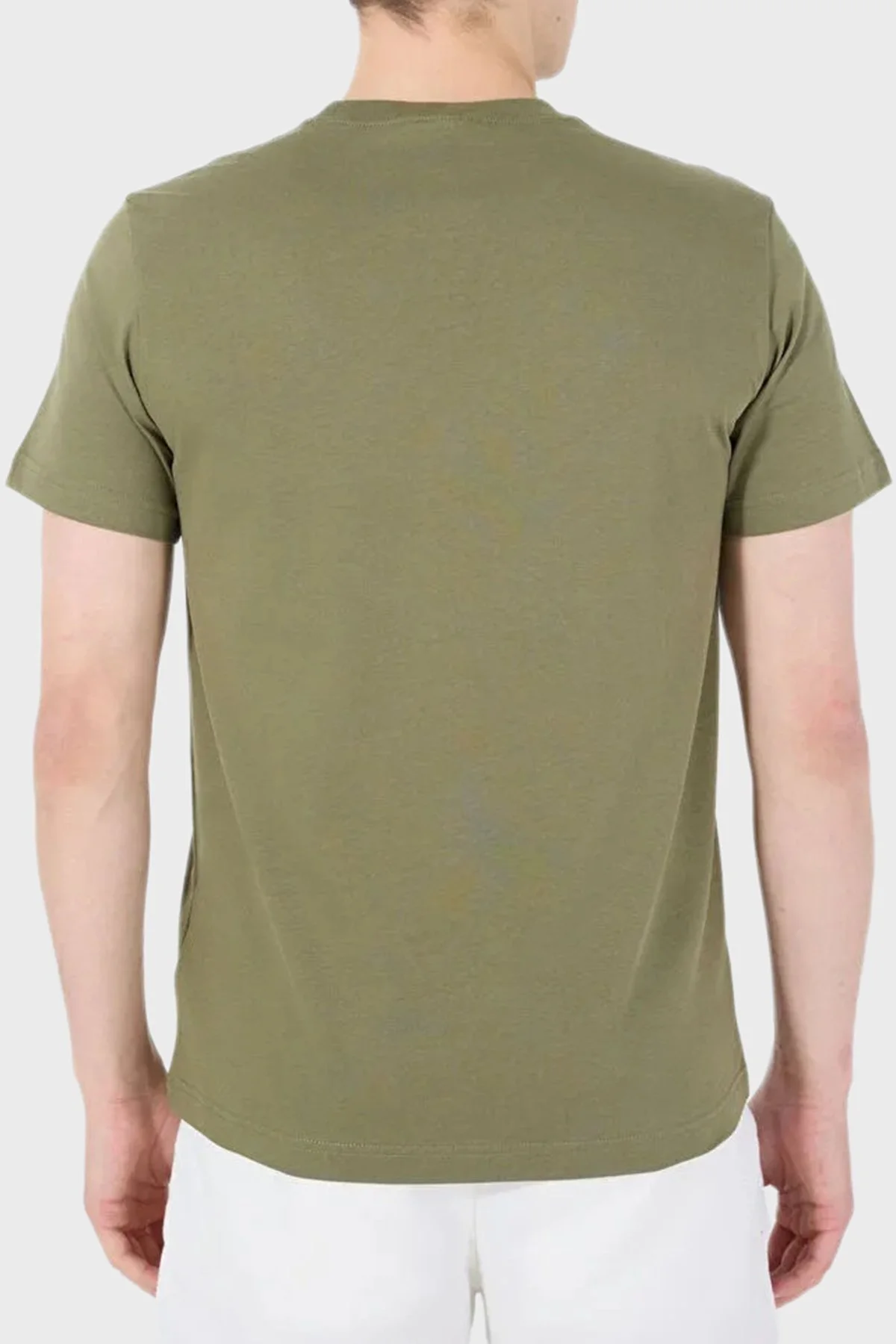 Calvin Klein % 100 Pamuk Regular Fit Bisiklet Yaka KM0KM01146LB6 Erkek T Shirt KM0KM01146 LB6 HAKİ - 3