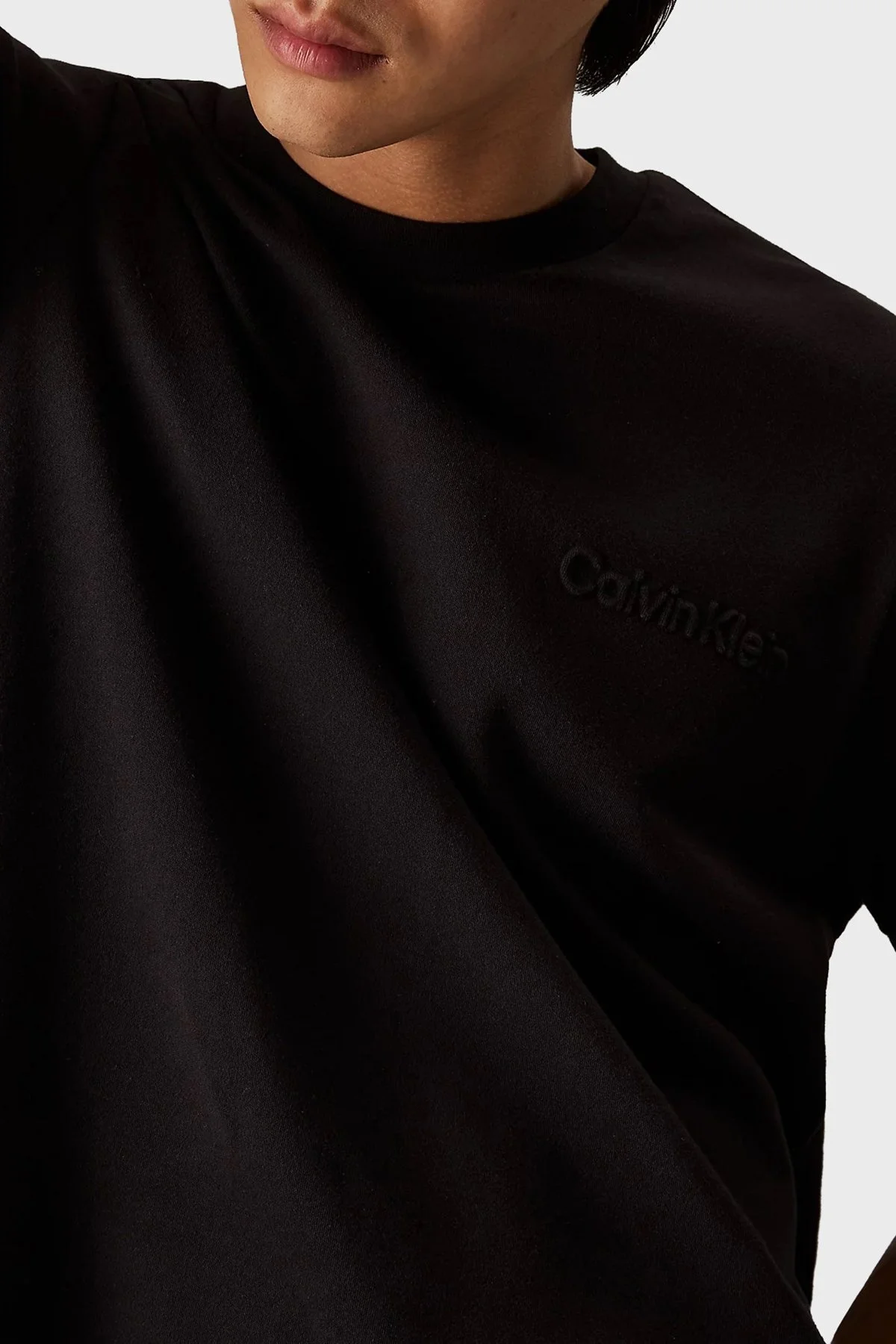 Calvin Klein % 100 Pamuk Regular Fit Bisiklet Yaka Logolu K10K113737BEH Erkek T Shirt K10K113737 BEH SİYAH - 8