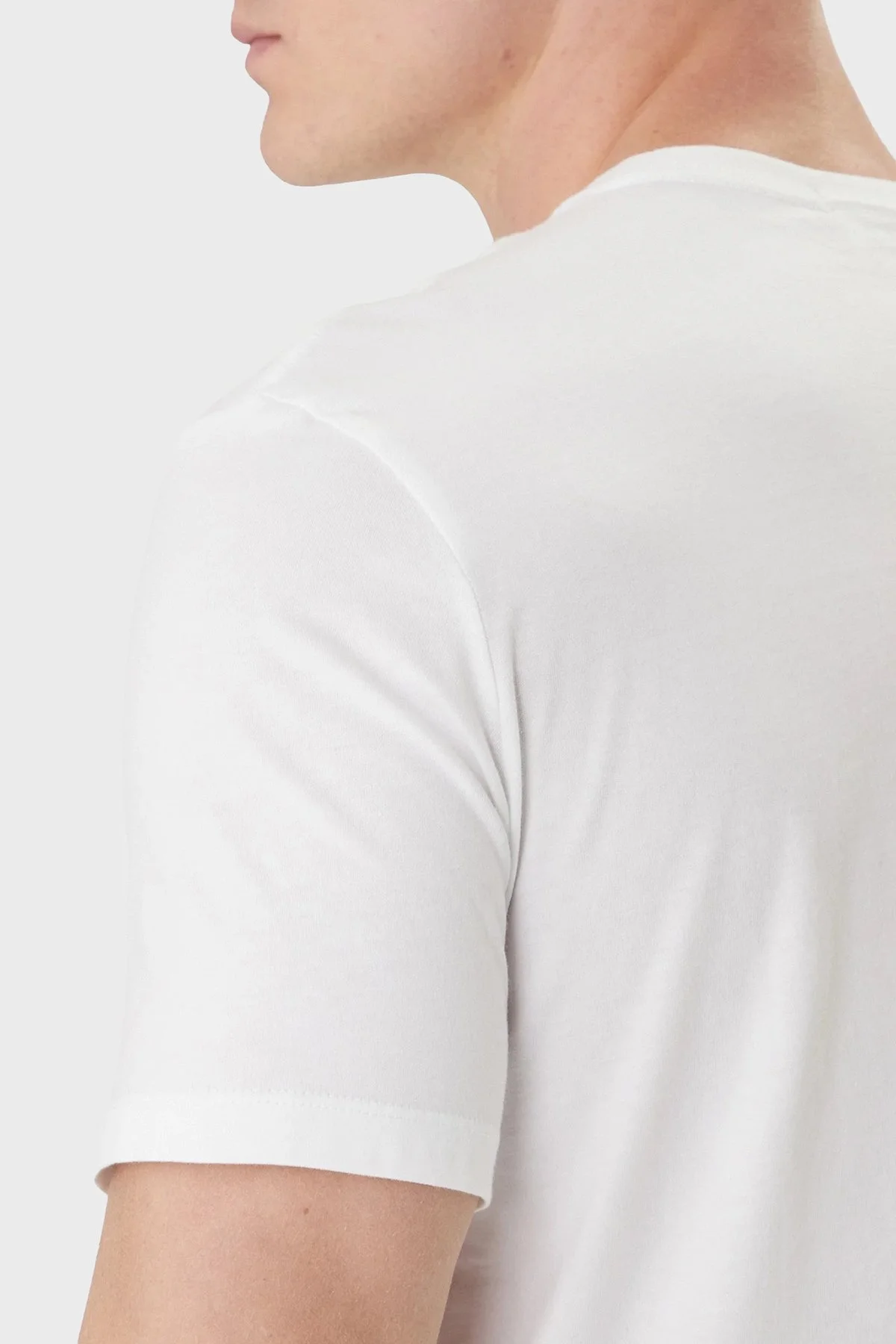 Calvin Klein % 100 Pamuk Regular Fit Bisiklet Yaka LV04RF278GYAF Erkek T Shirt LV04RF278G YAF BEYAZ - 5