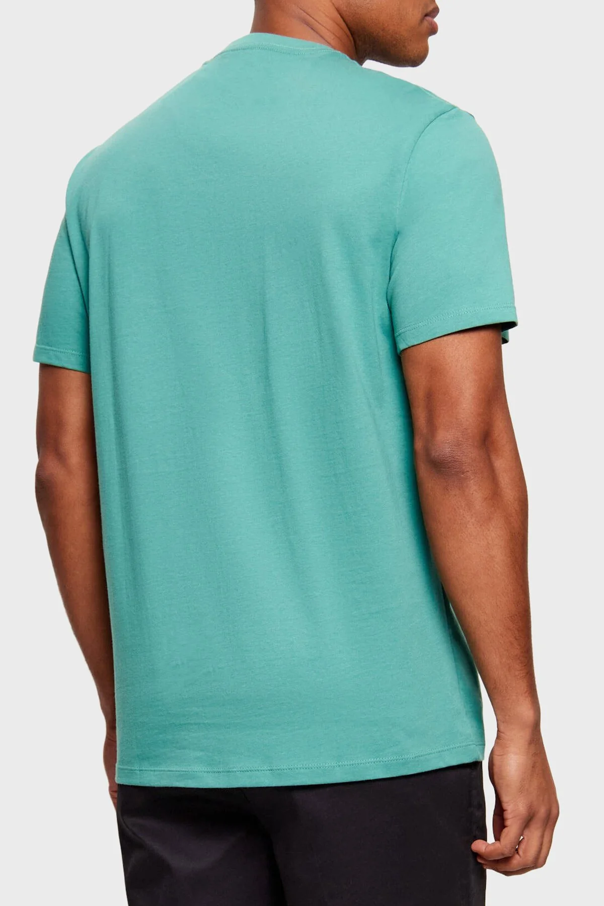 Calvin Klein % 100 Pamuk Regular Fit Bisiklet Yaka LV04RF853GVFL Erkek T Shirt LV04RF853G VFL YEŞİL - 3