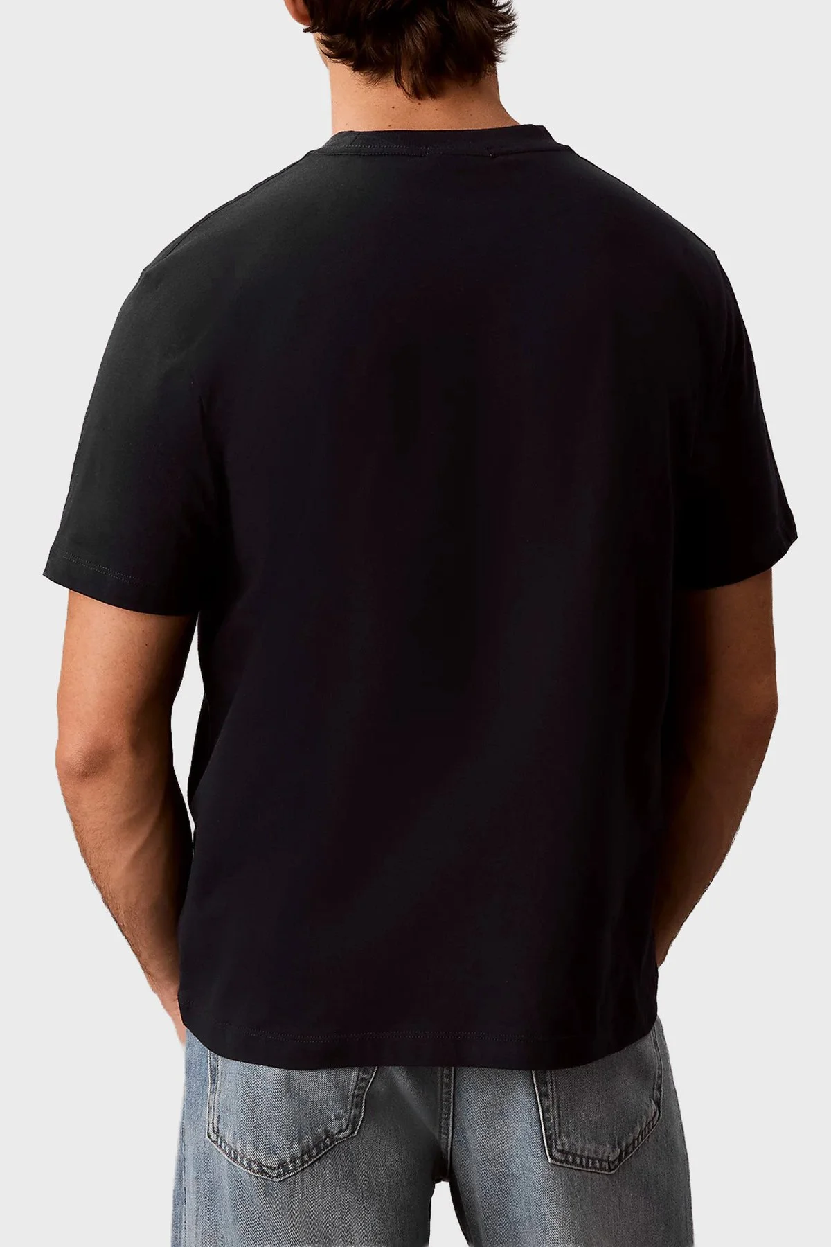 Calvin Klein % 100 Pamuk Regular Fit Bisiklet Yaka LV04RG220GUB1 Erkek T Shirt LV04RG220G UB1 Siyah - 2