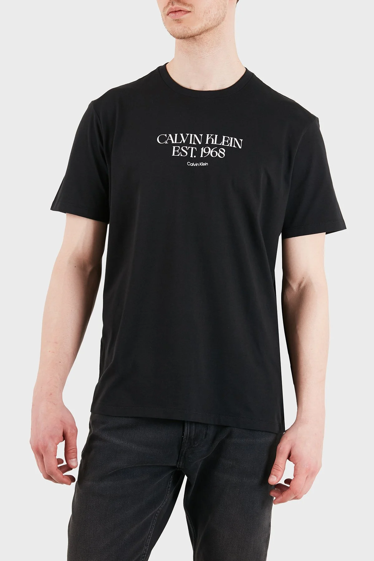 Calvin Klein % 100 Pamuk Regular Fit Bisiklet Yaka LV14RF804GUB1 Erkek T Shirt LV14RF804G UB1 SİYAH - 4