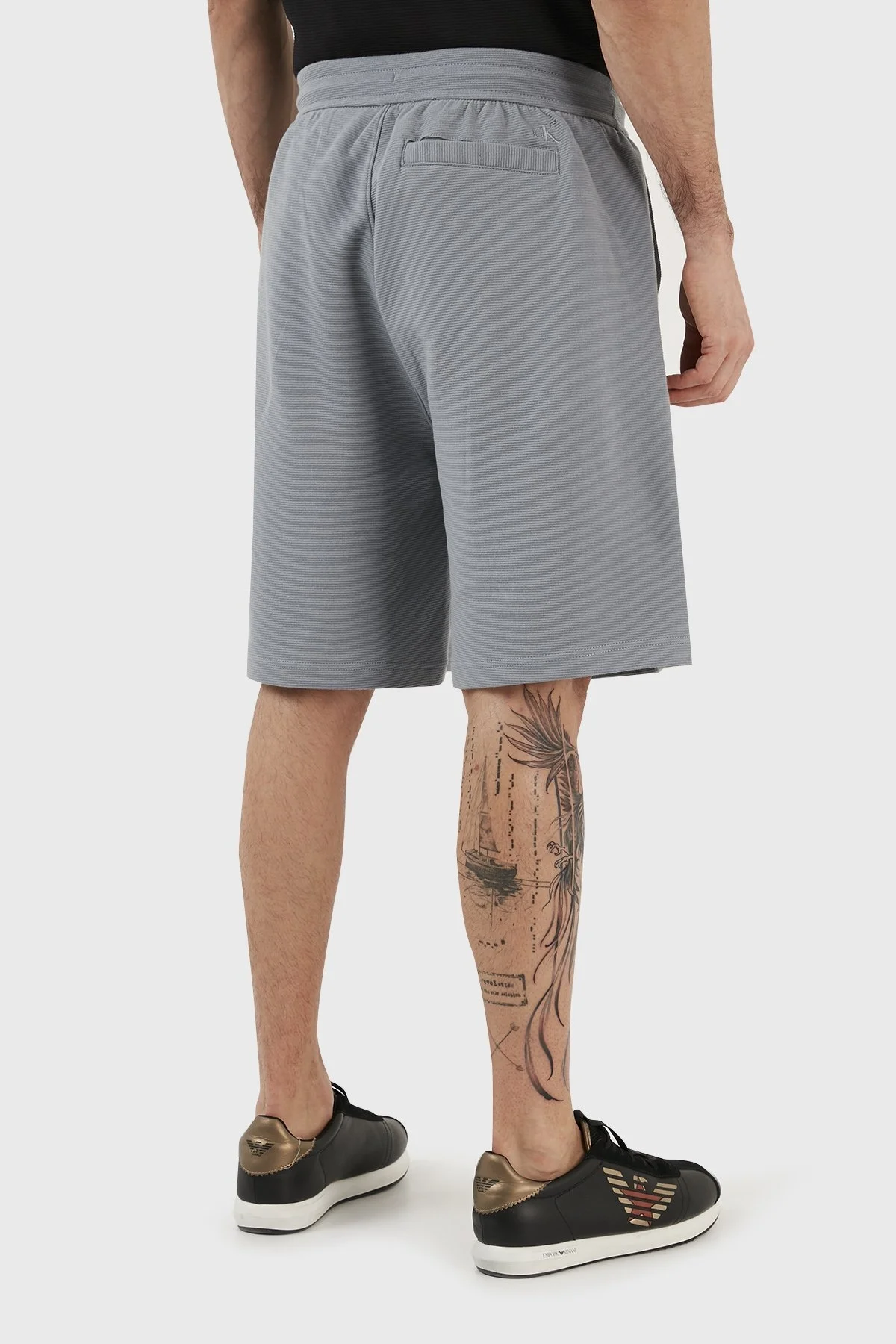 Calvin Klein % 100 Pamuk Regular Fit Cepli J30J323225PN6 Erkek Short J30J323225 PN6 GRİ - 5