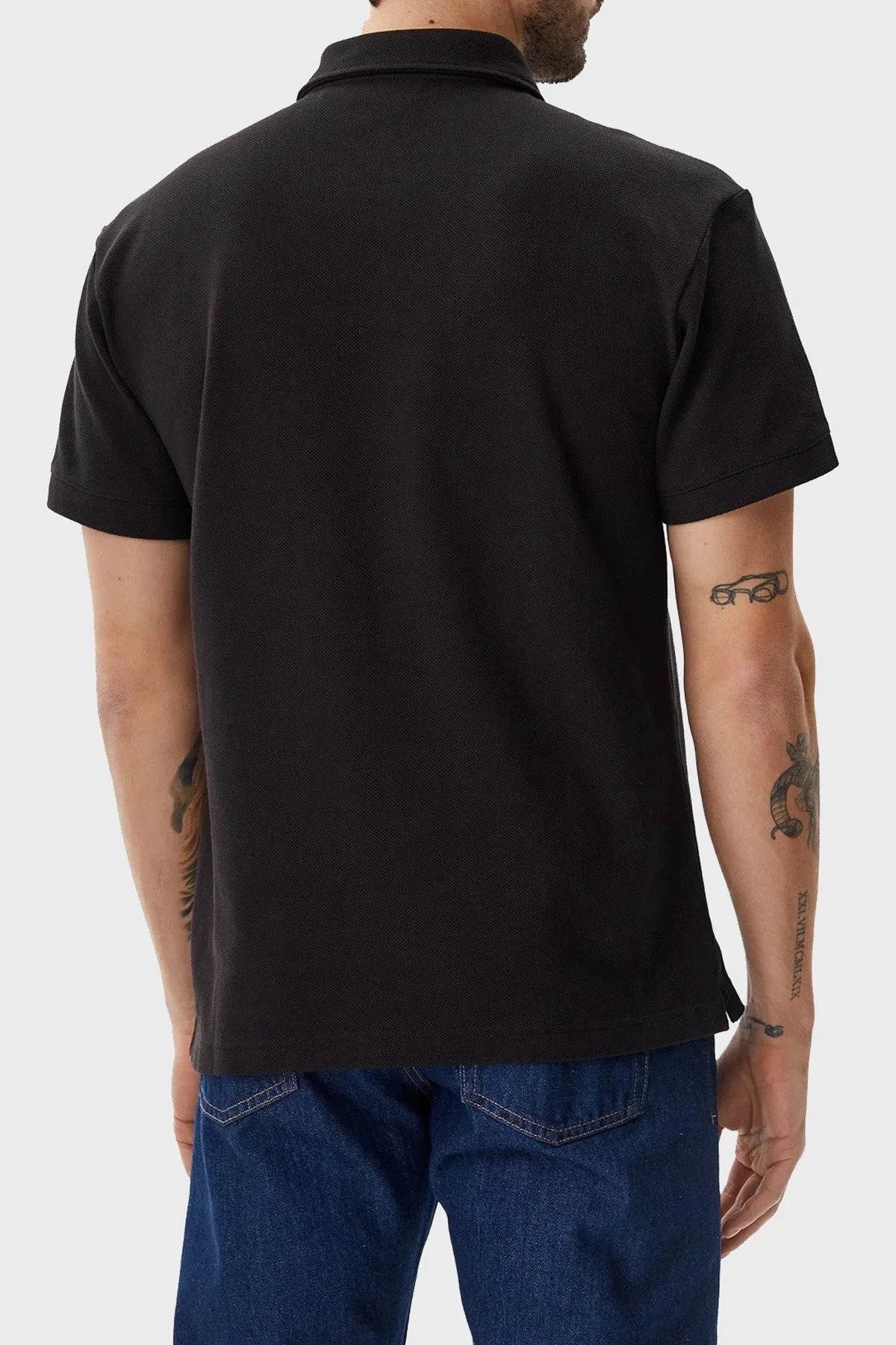 Calvin Klein % 100 Pamuk Regular Fit Düğmeli J30J327040BEH Erkek Polo Yaka T Shirt J30J327040 BEH SİYAH - 8